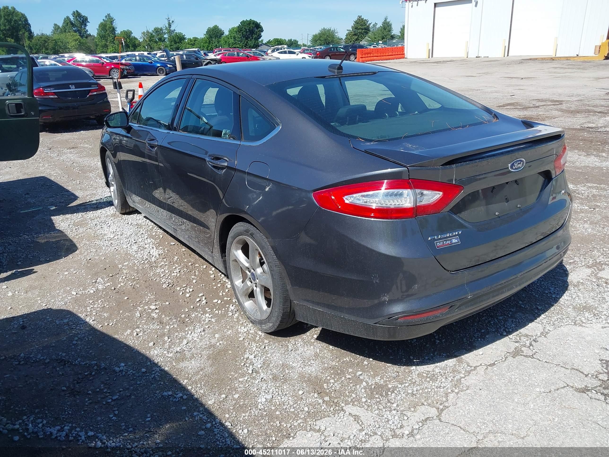 2015 Ford Fusion Se Gray vin: 3FA6P0H73FR190799