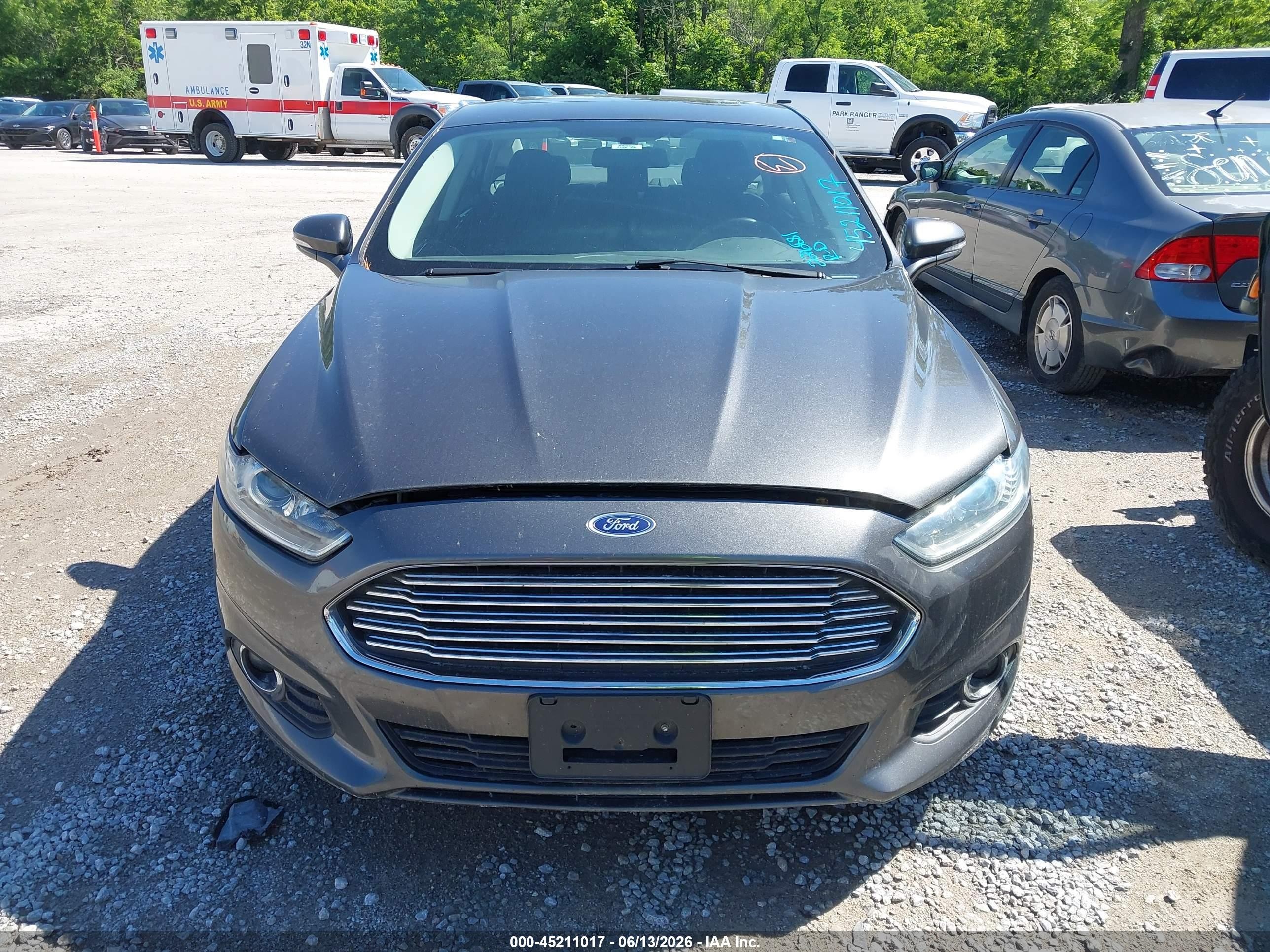 2015 Ford Fusion Se Gray vin: 3FA6P0H73FR190799
