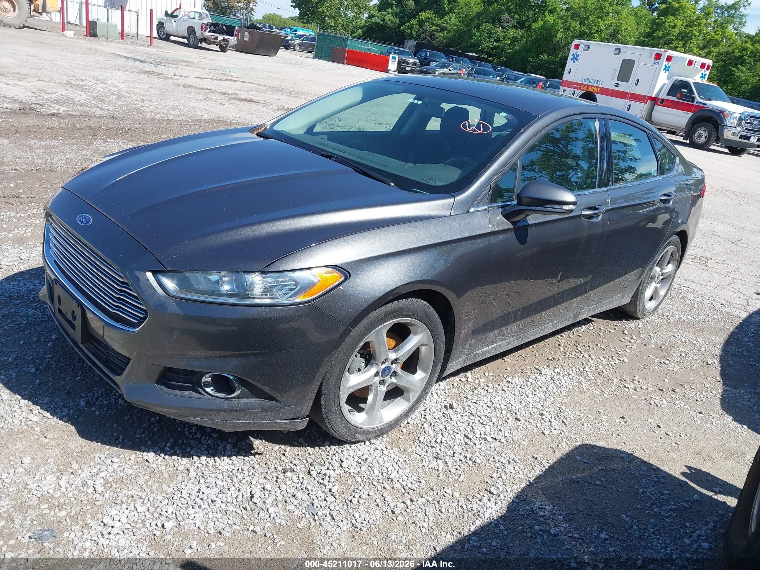 2015 Ford Fusion Se Gray vin: 3FA6P0H73FR190799