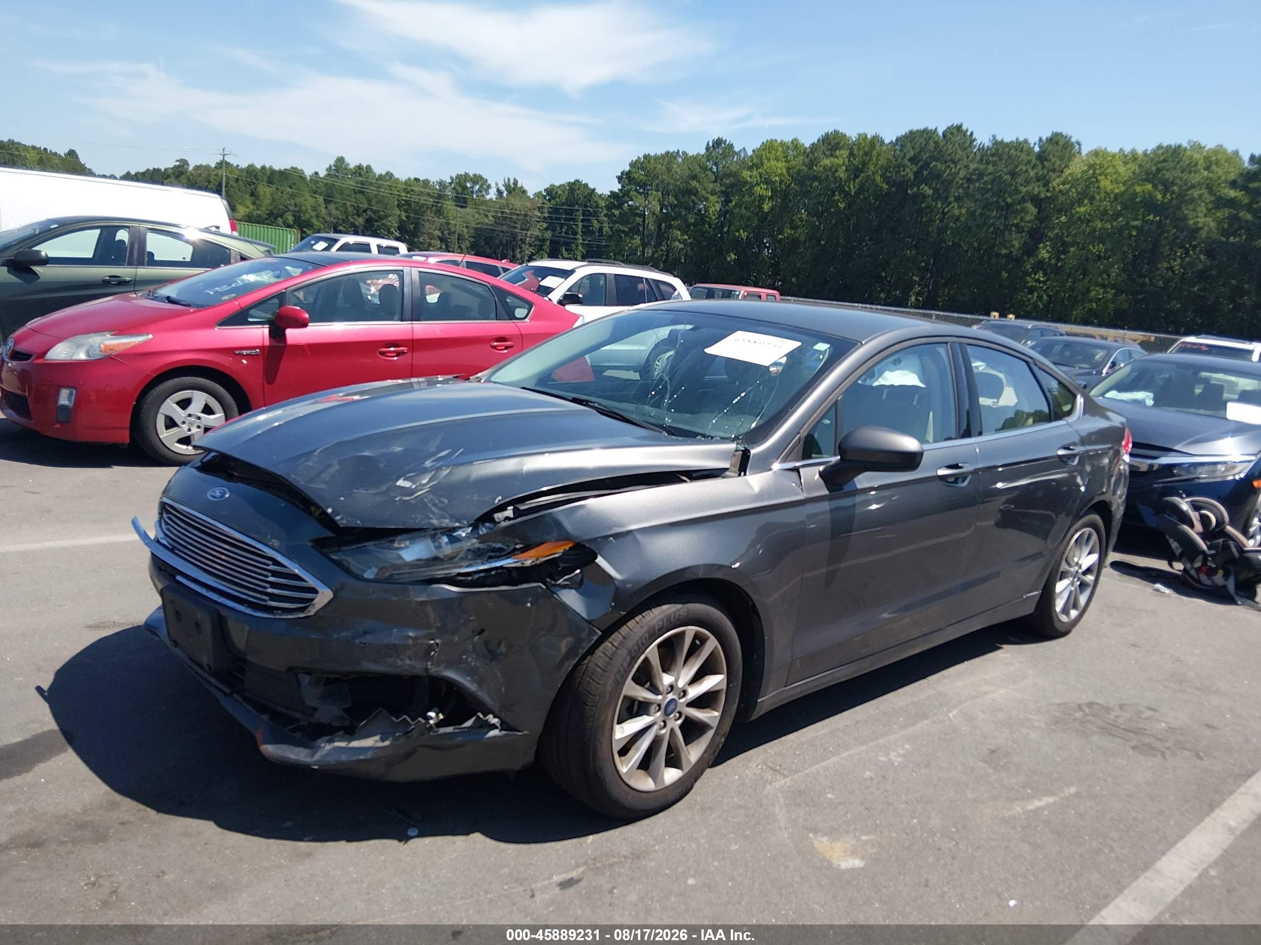 2017 Ford Fusion Se Gray vin: 3FA6P0H73HR237512
