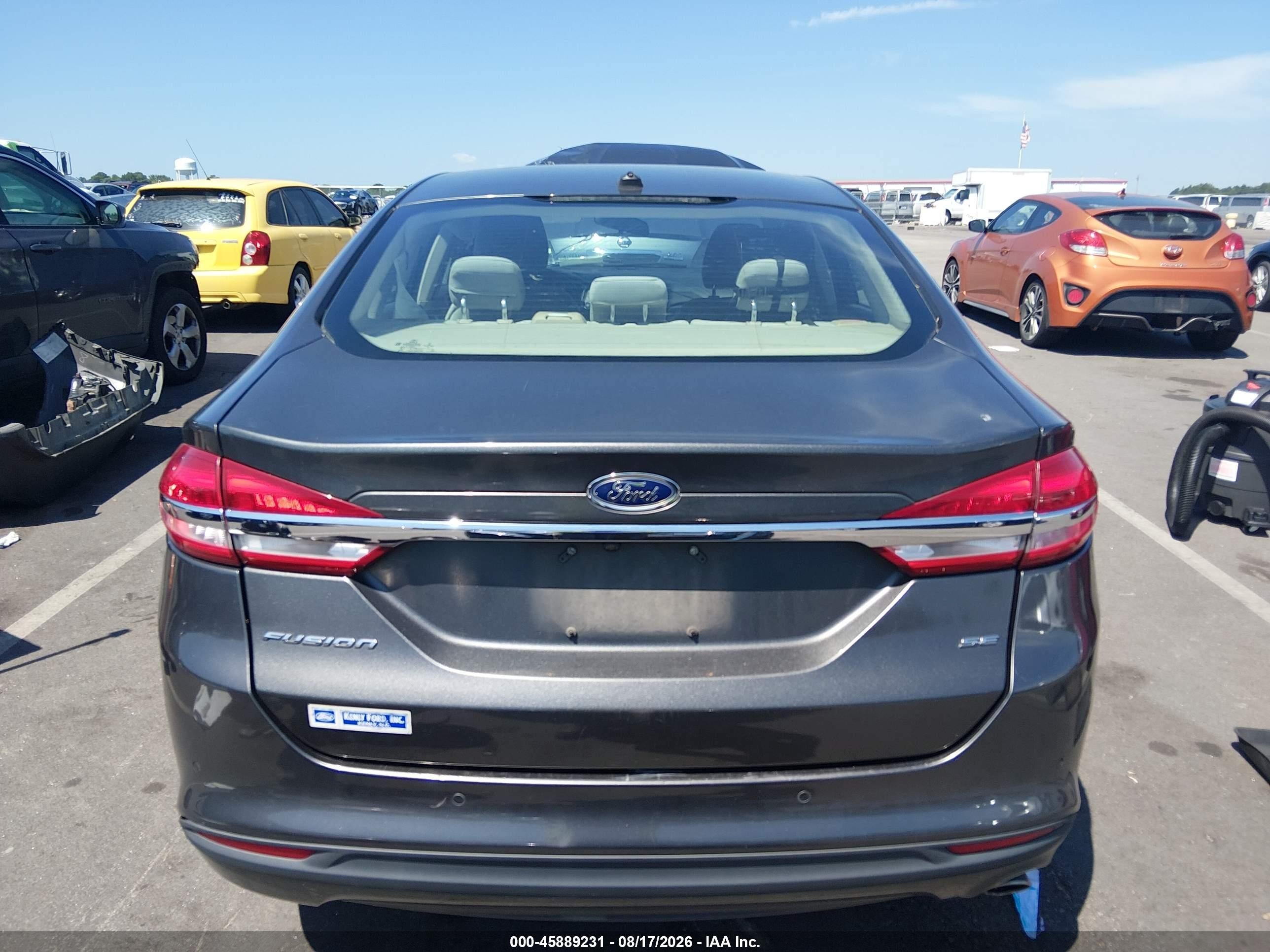 2017 Ford Fusion Se Gray vin: 3FA6P0H73HR237512
