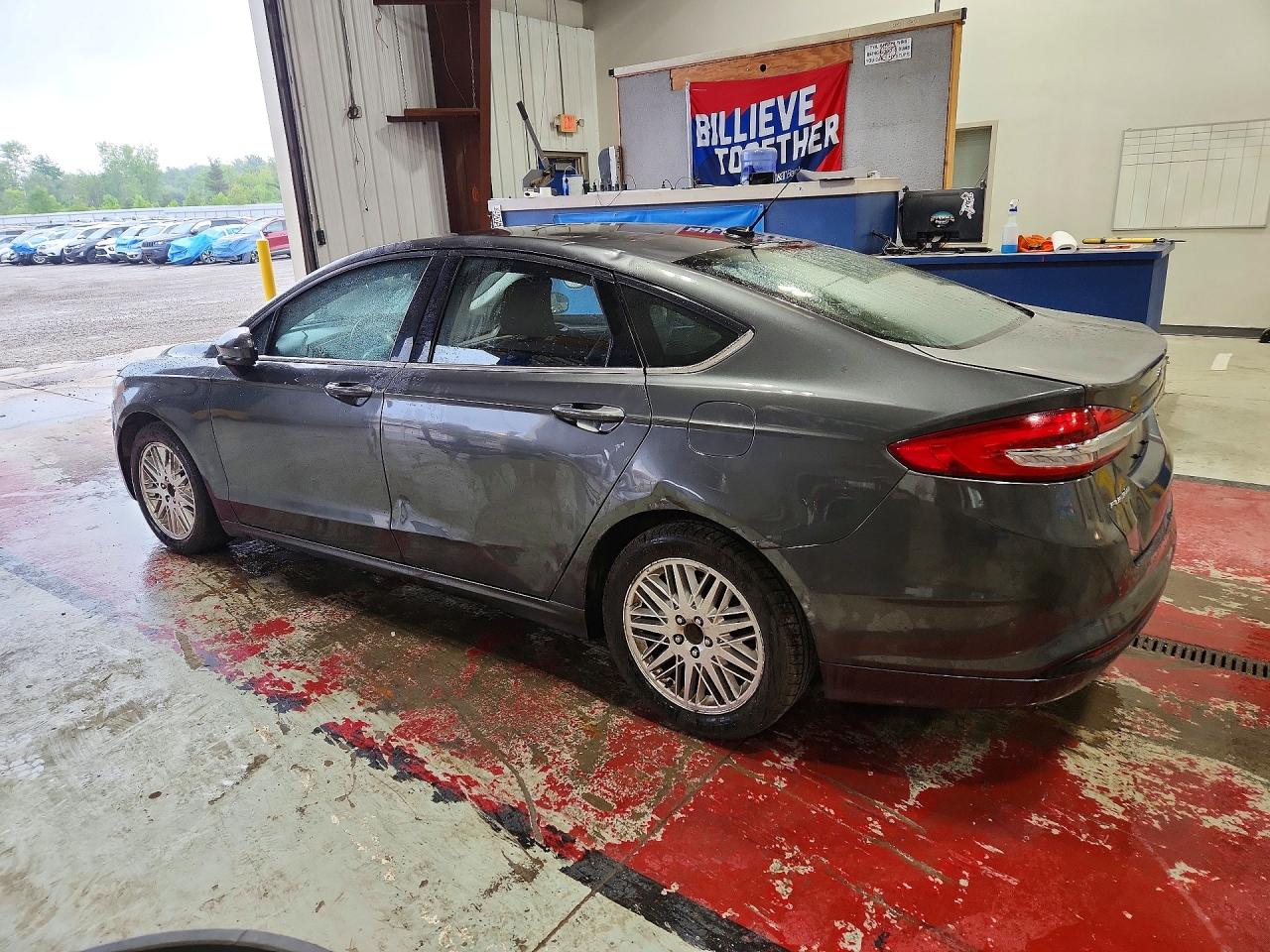 2017 Ford Fusion Se Gray vin: 3FA6P0H73HR359402