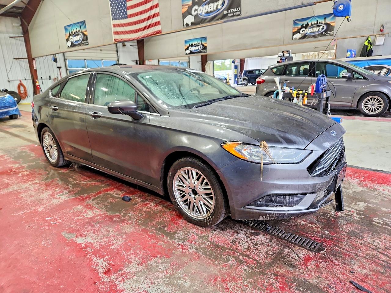 2017 Ford Fusion Se Gray vin: 3FA6P0H73HR359402