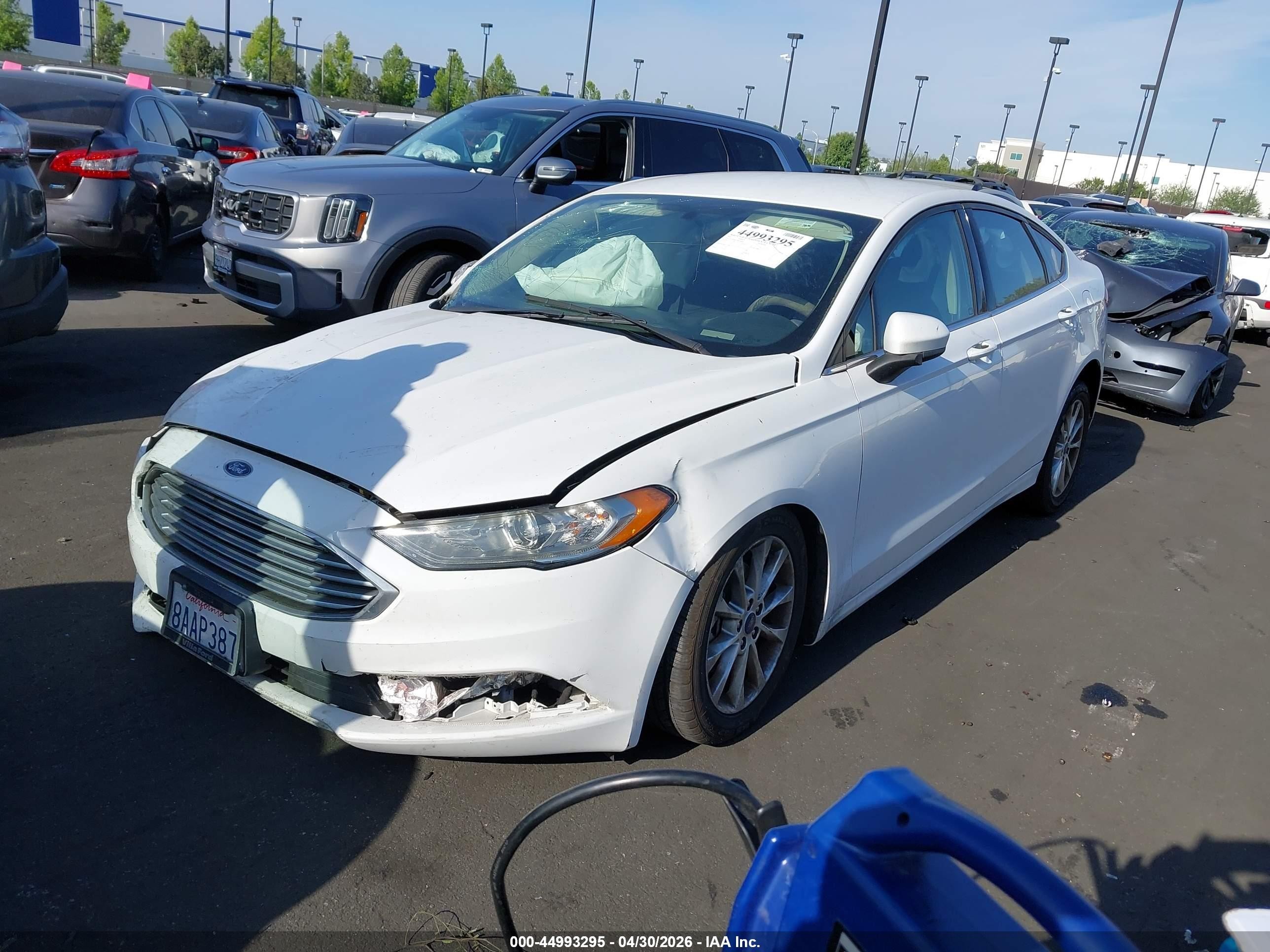 2017 Ford Fusion Se White vin: 3FA6P0H73HR398944