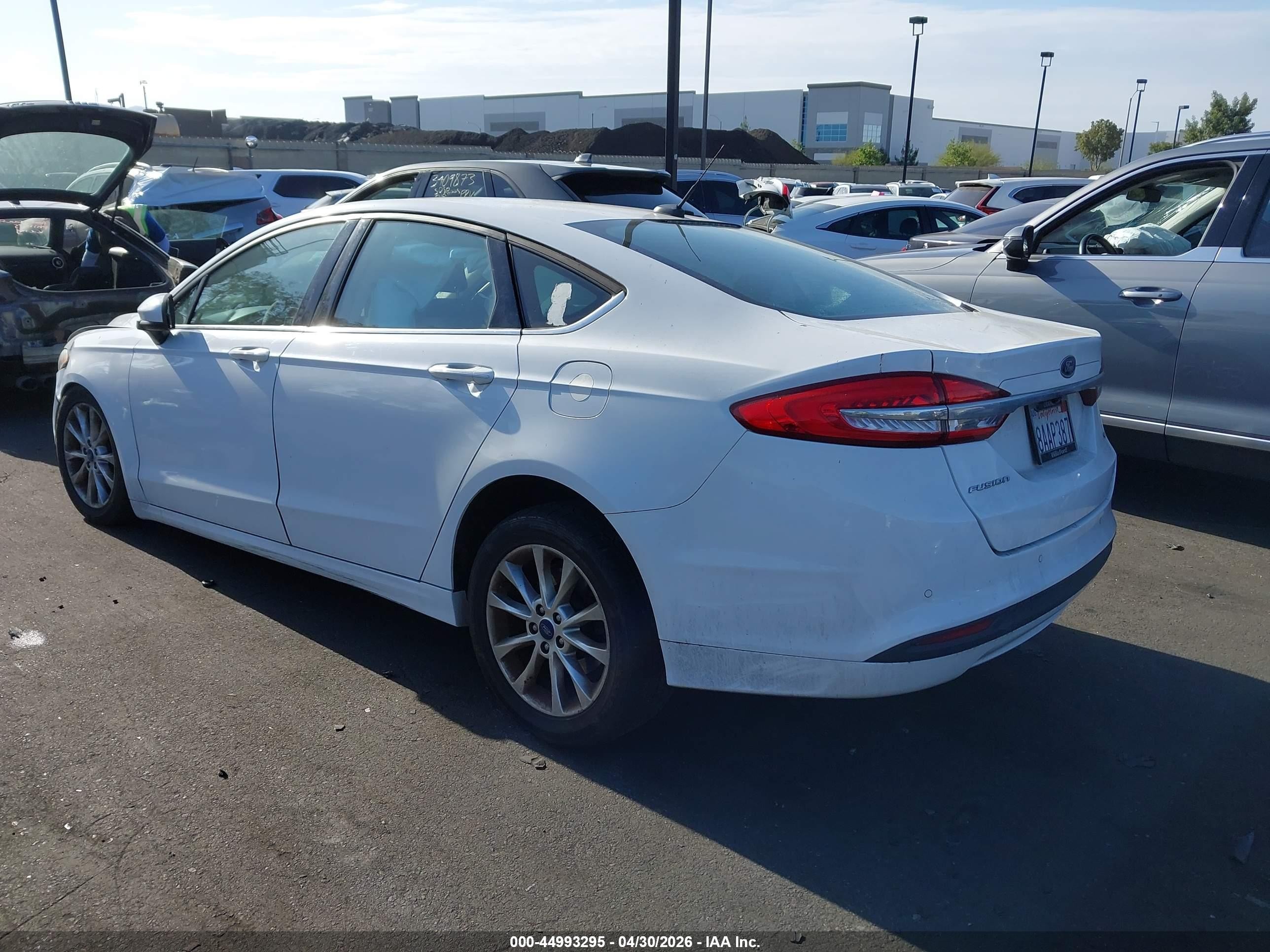 2017 Ford Fusion Se White vin: 3FA6P0H73HR398944
