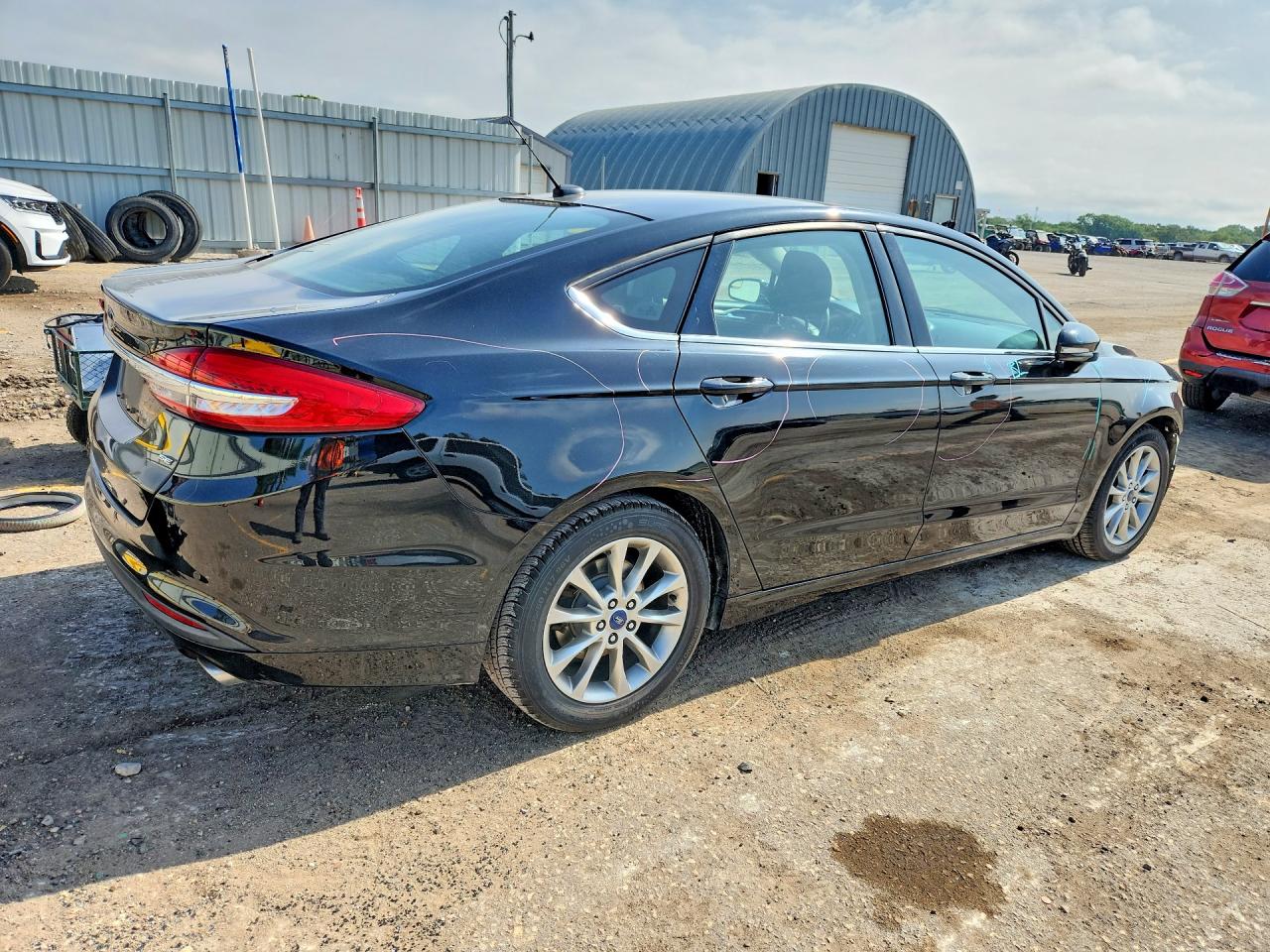 2017 Ford Fusion Se Black vin: 3FA6P0H73HR415466