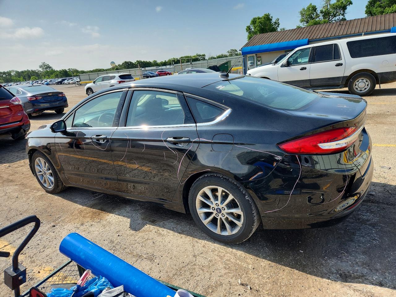 2017 Ford Fusion Se Black vin: 3FA6P0H73HR415466
