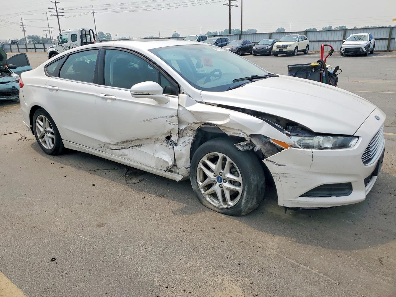 2013 Ford Fusion Se White vin: 3FA6P0H74DR119768