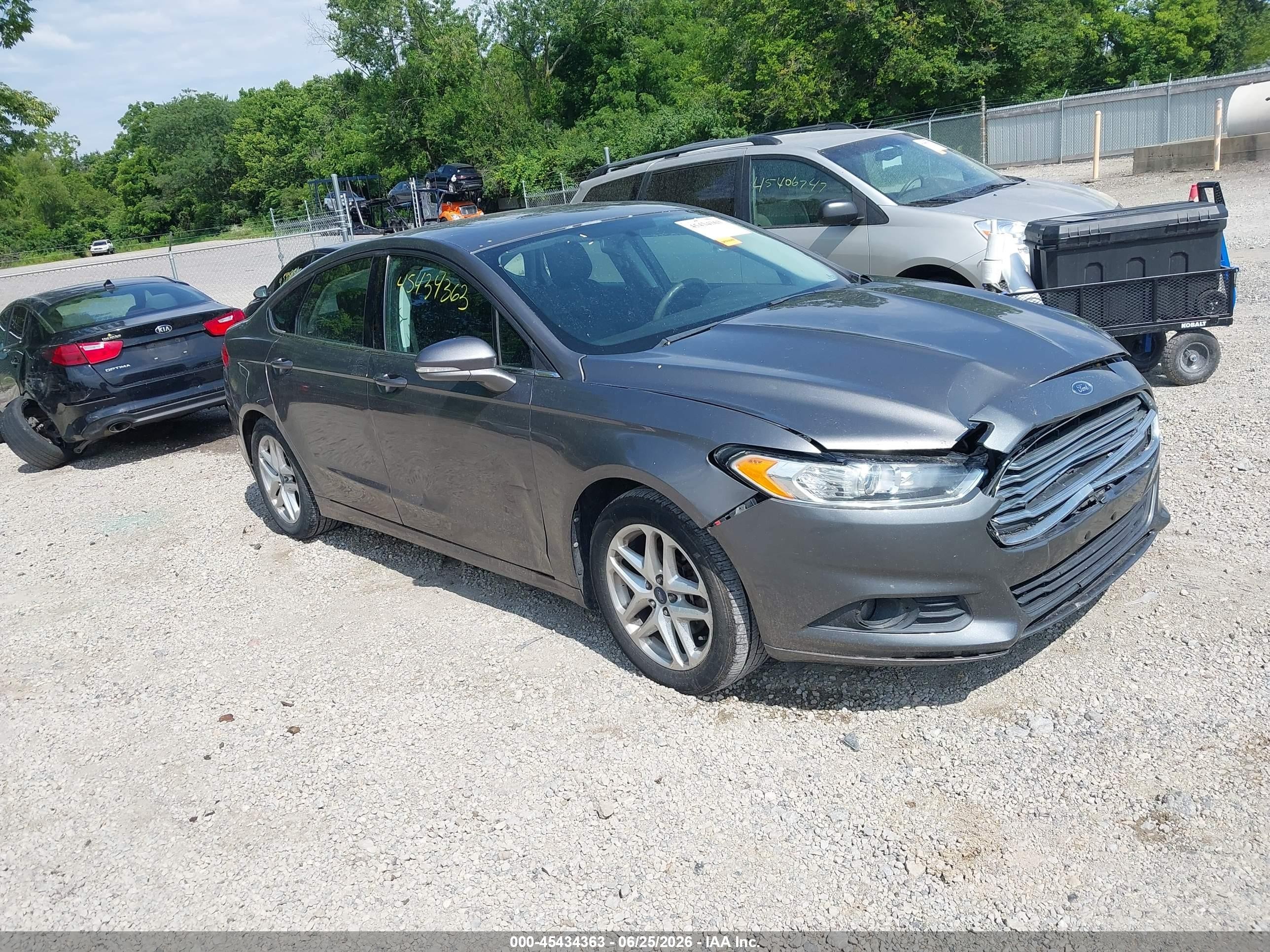 2013 Ford Fusion Se Gray vin: 3FA6P0H74DR123772