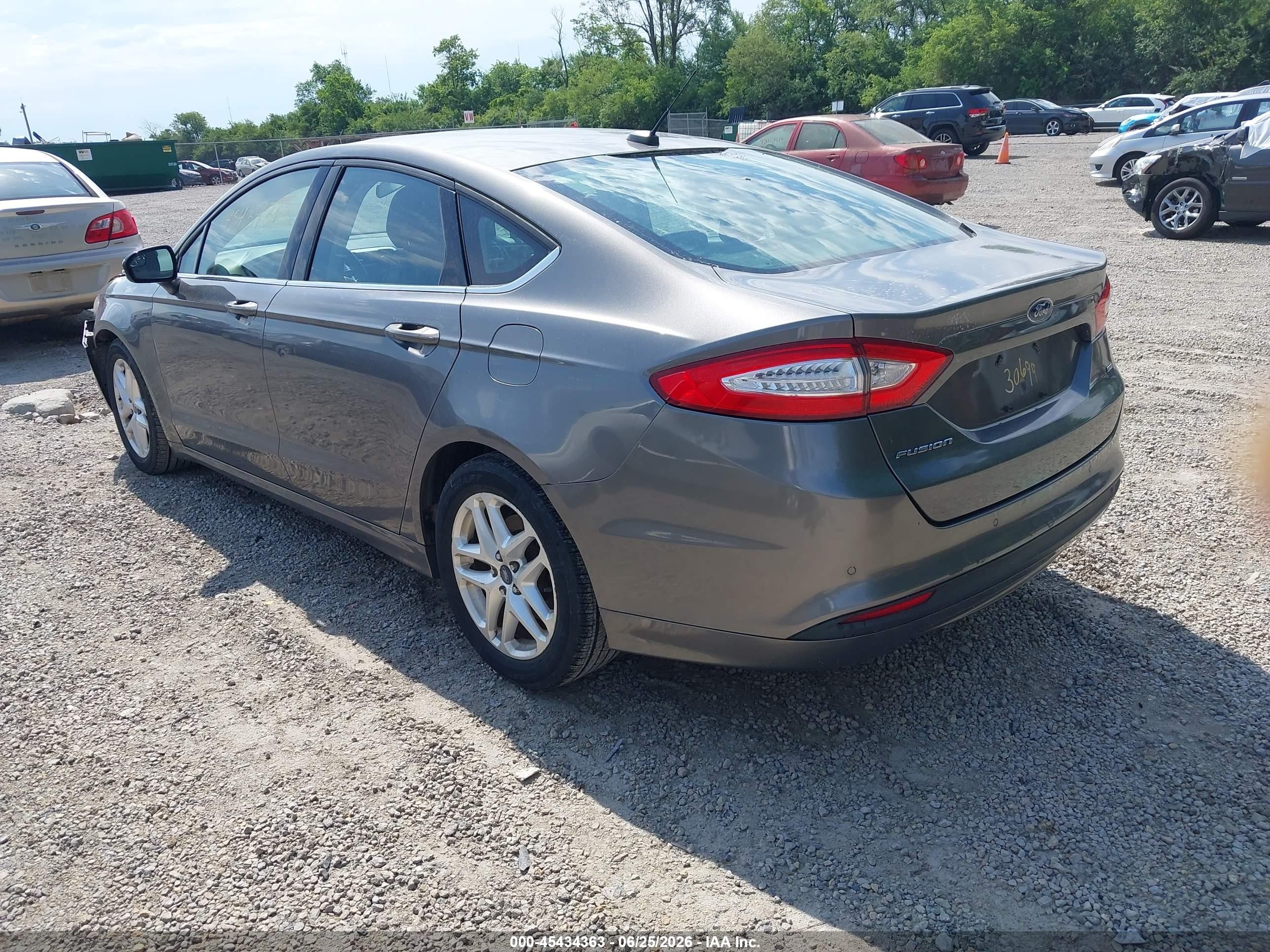 2013 Ford Fusion Se Gray vin: 3FA6P0H74DR123772