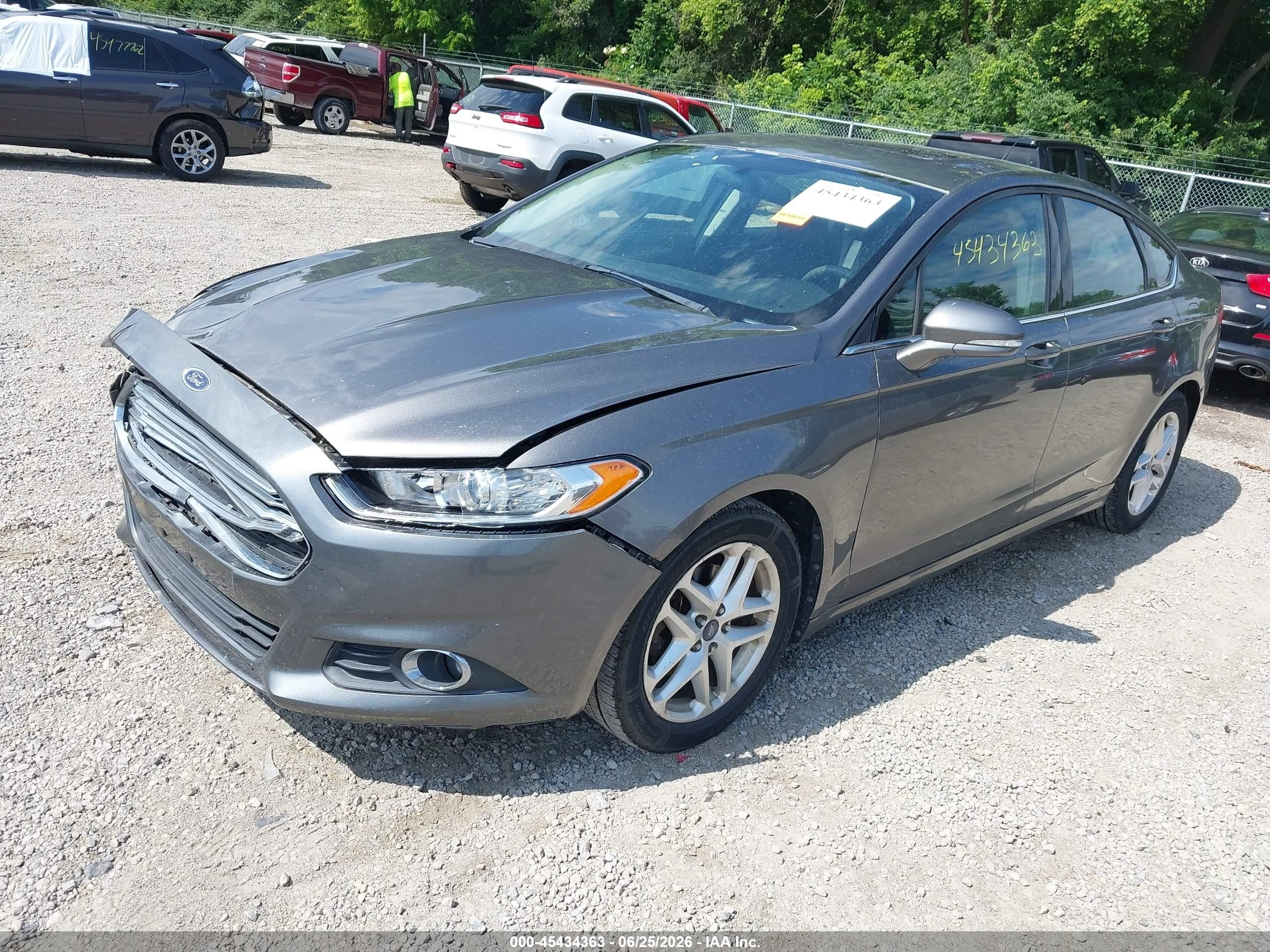 2013 Ford Fusion Se Gray vin: 3FA6P0H74DR123772