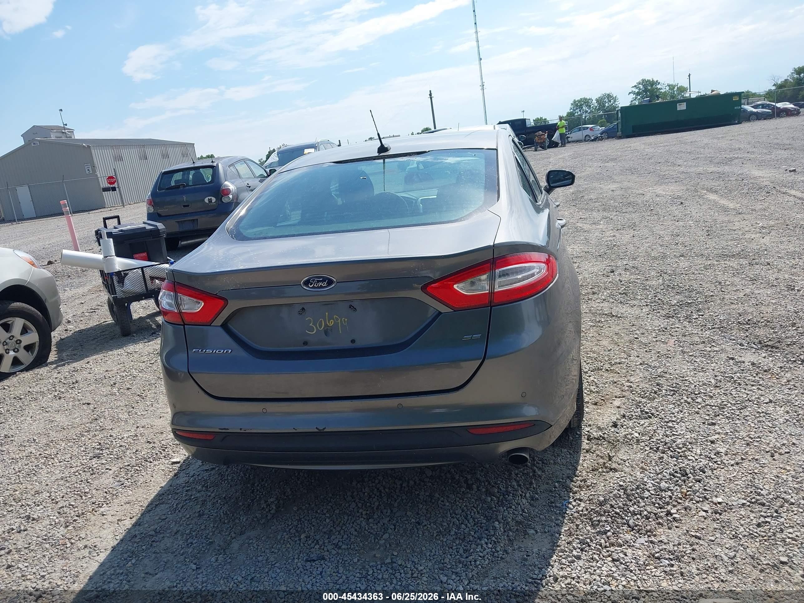 2013 Ford Fusion Se Gray vin: 3FA6P0H74DR123772