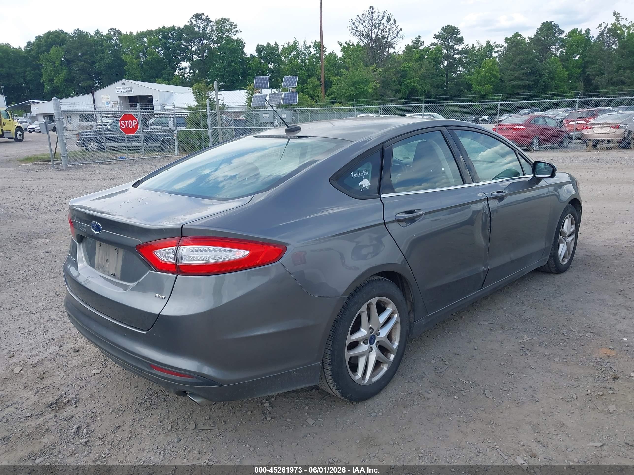 2013 Ford Fusion Se Gray vin: 3FA6P0H74DR141351