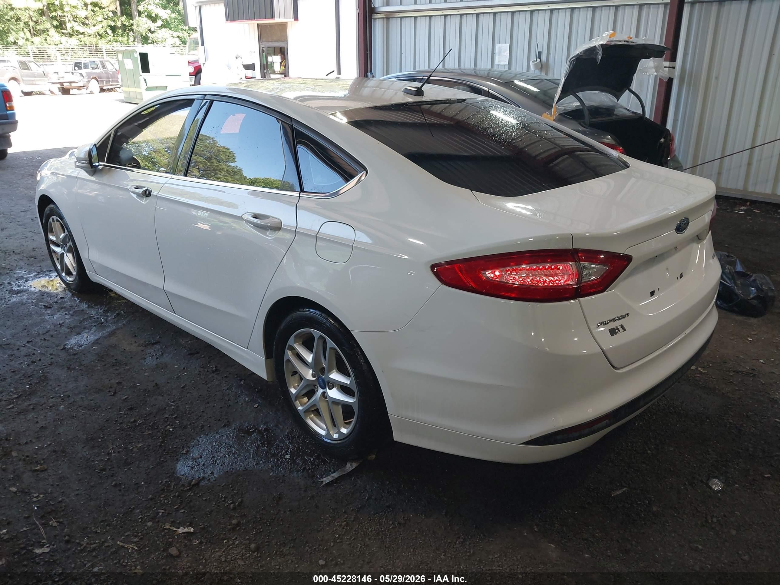 2013 Ford Fusion Se White vin: 3FA6P0H74DR160255