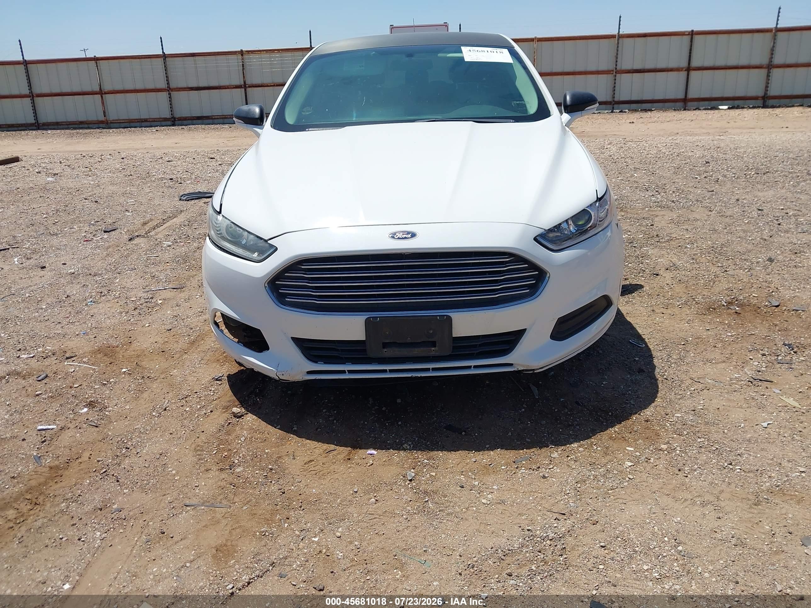 2013 Ford Fusion Se White vin: 3FA6P0H74DR170428