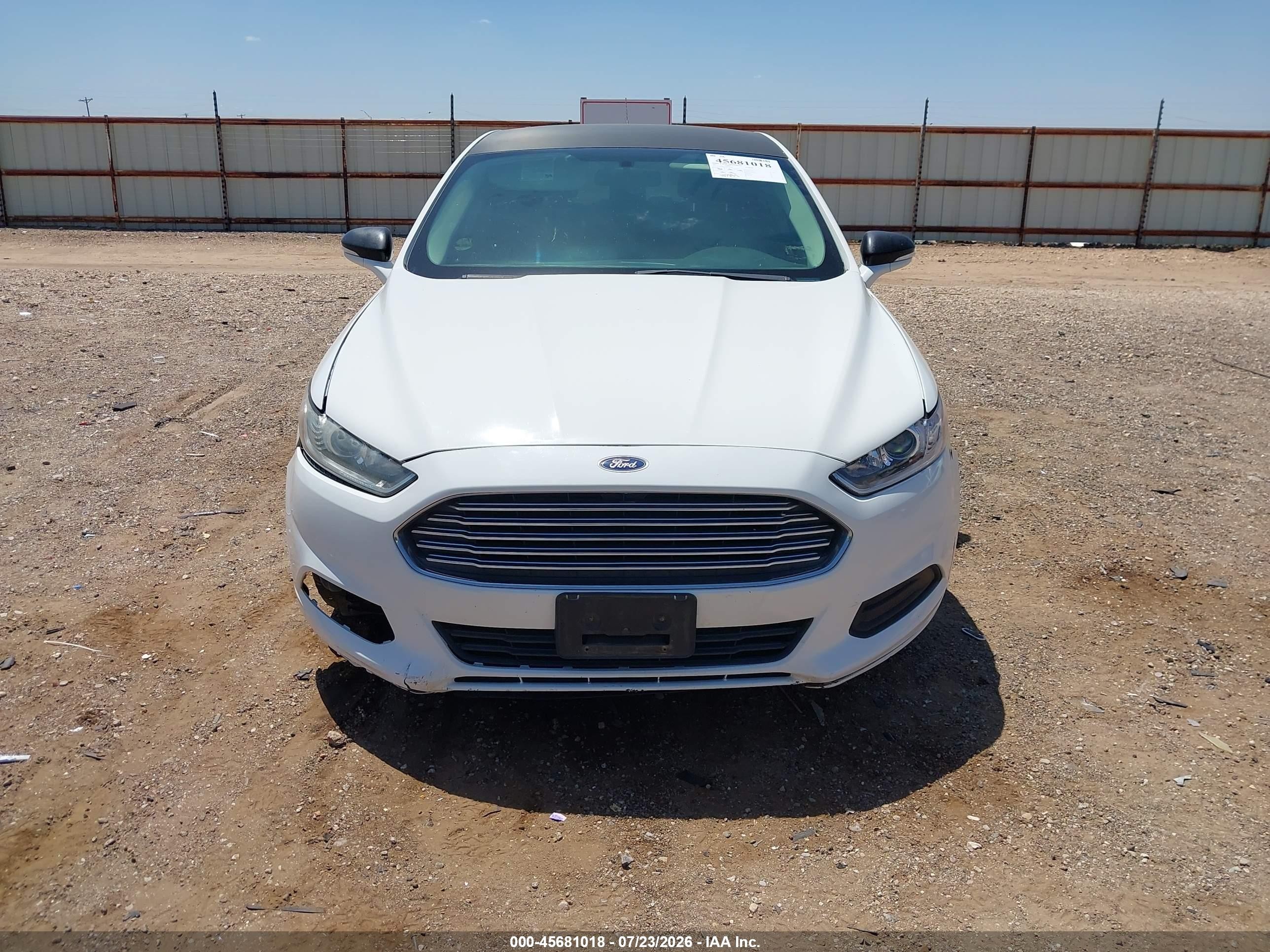 2013 Ford Fusion Se White vin: 3FA6P0H74DR170428