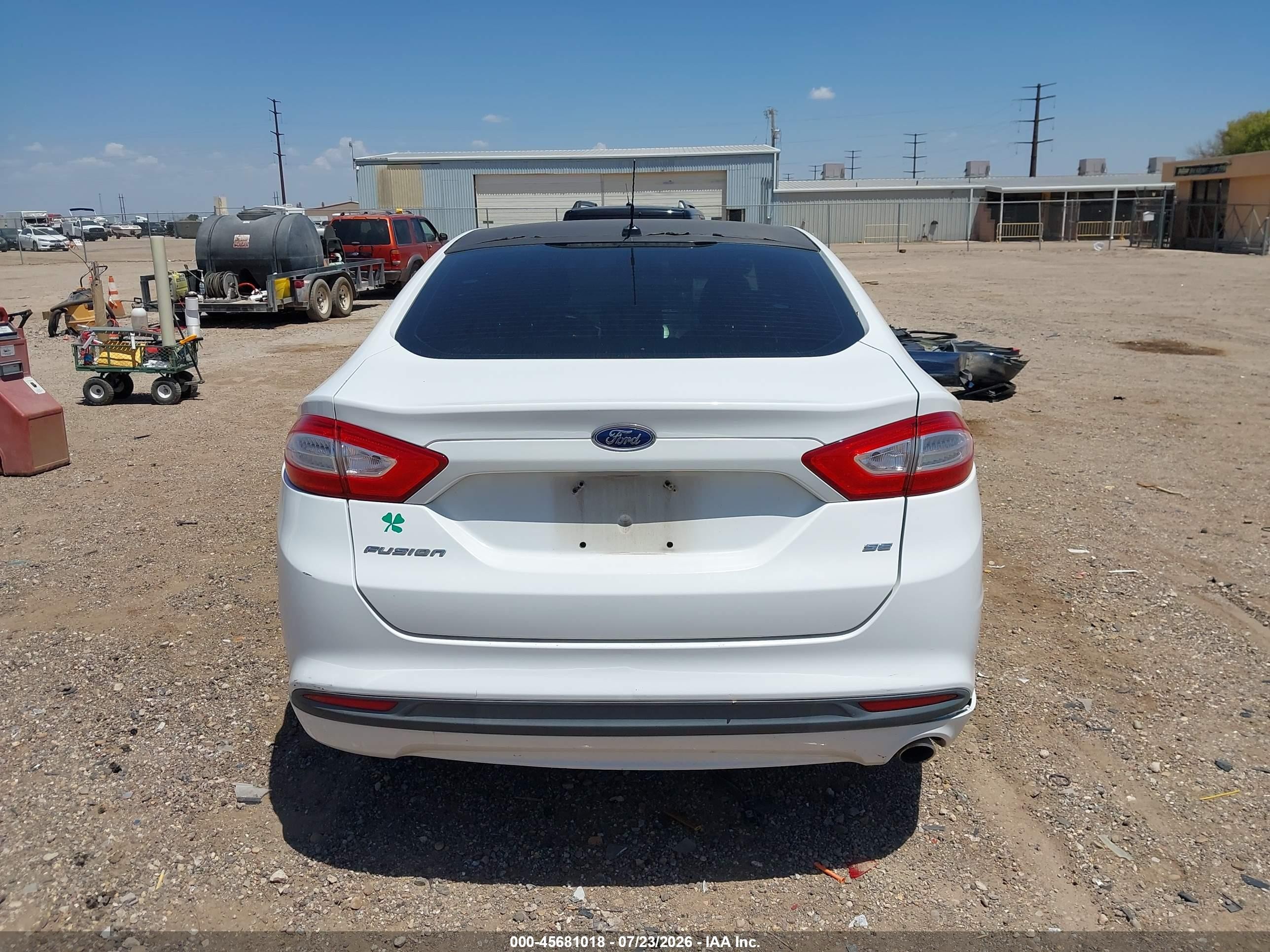 2013 Ford Fusion Se White vin: 3FA6P0H74DR170428