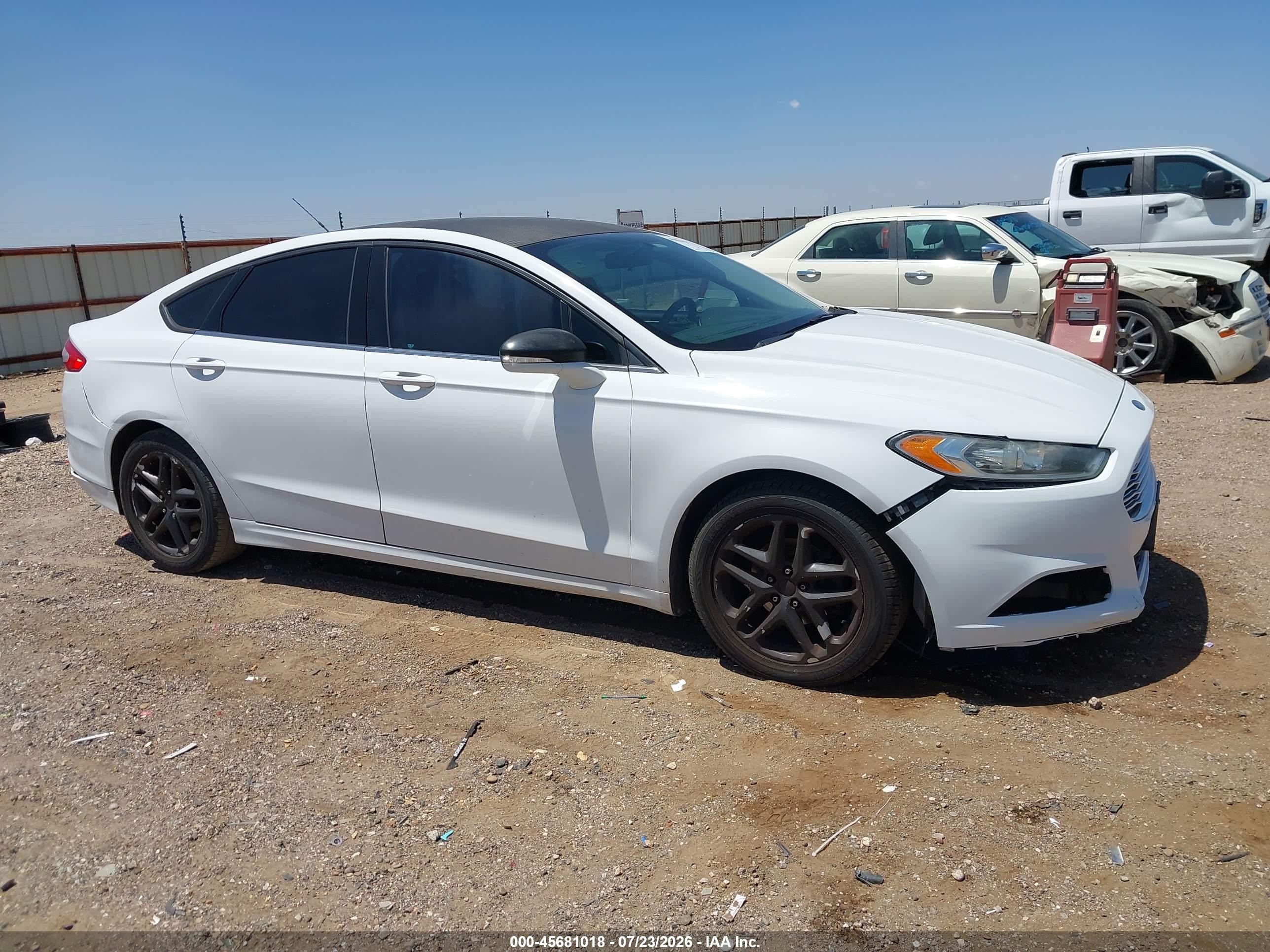 2013 Ford Fusion Se White vin: 3FA6P0H74DR170428