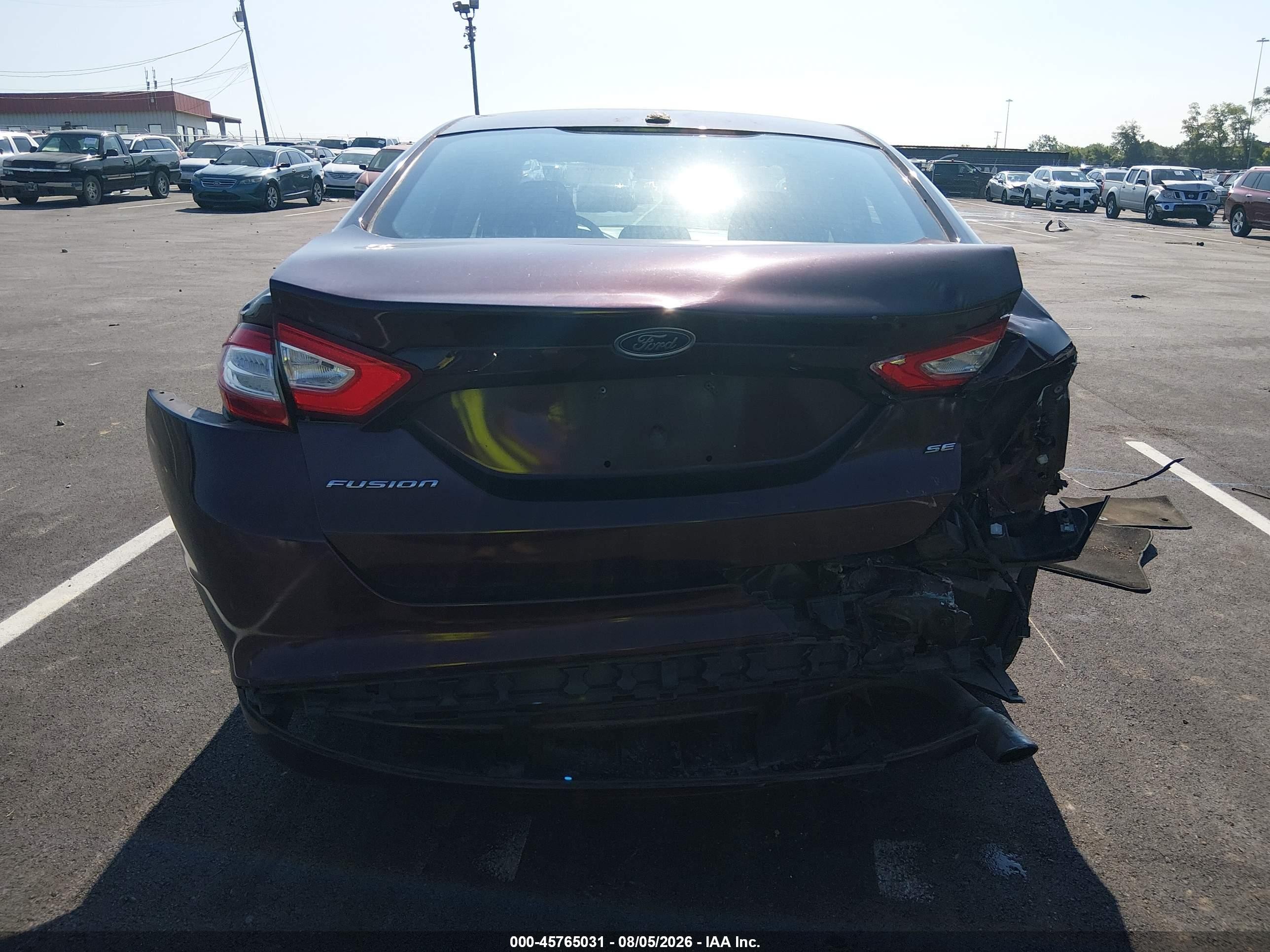2013 Ford Fusion Se Maroon vin: 3FA6P0H74DR204772