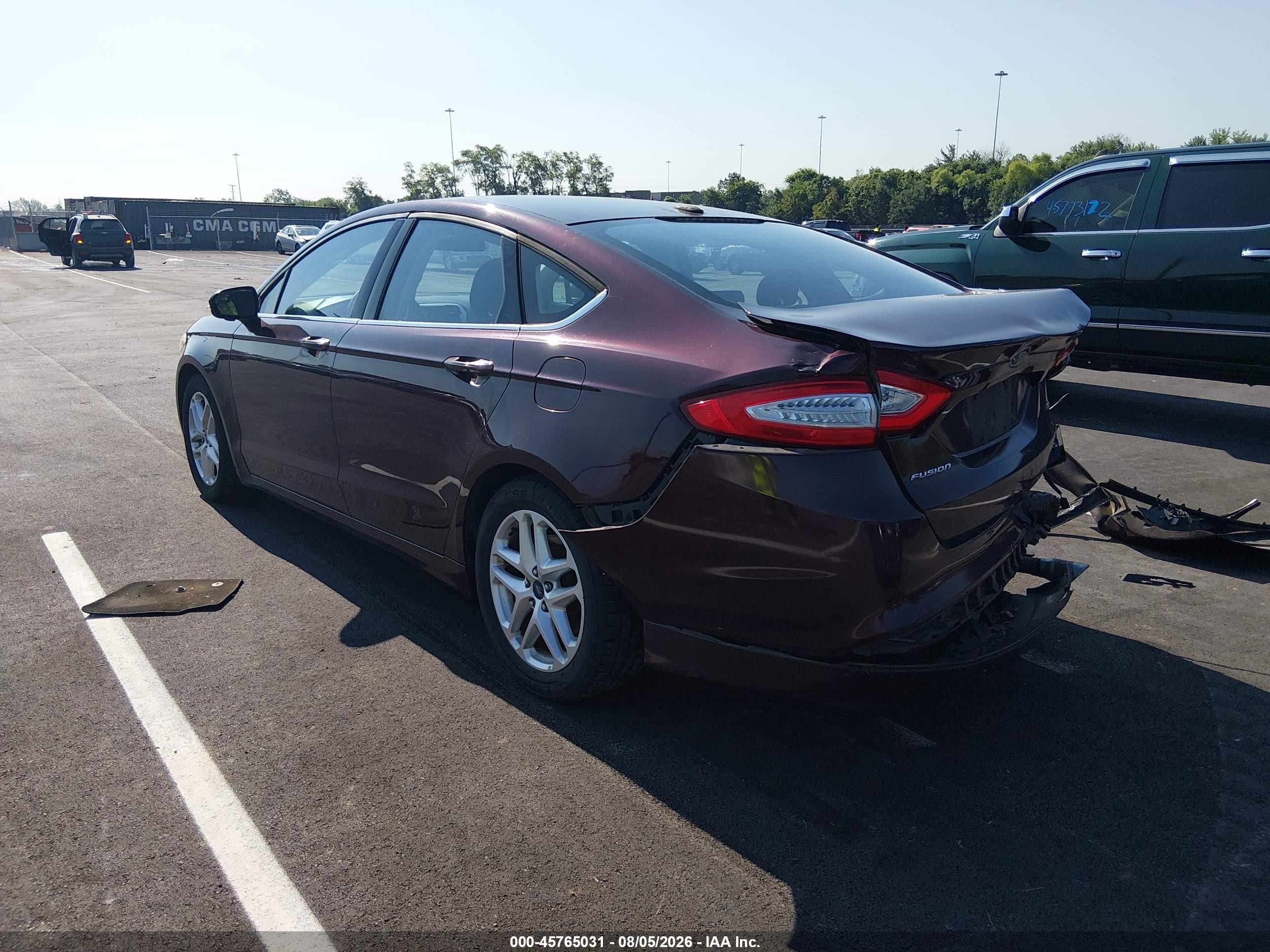 2013 Ford Fusion Se Maroon vin: 3FA6P0H74DR204772