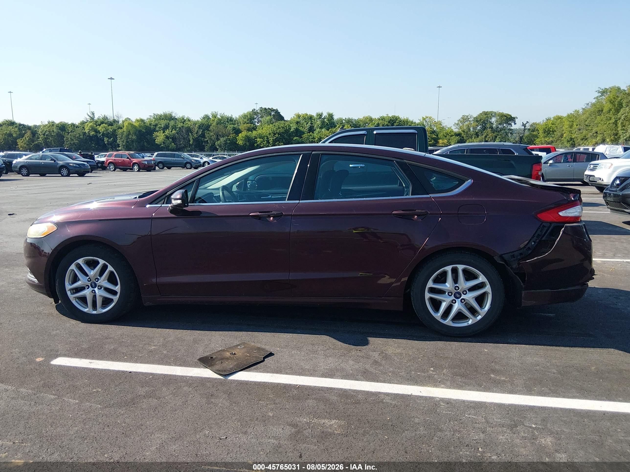 2013 Ford Fusion Se Maroon vin: 3FA6P0H74DR204772