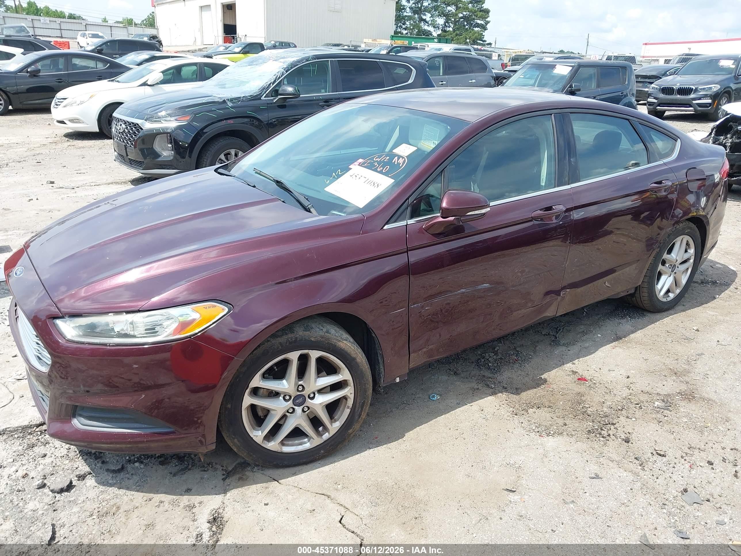 2013 Ford Fusion Se Бордовый vin: 3FA6P0H74DR230207
