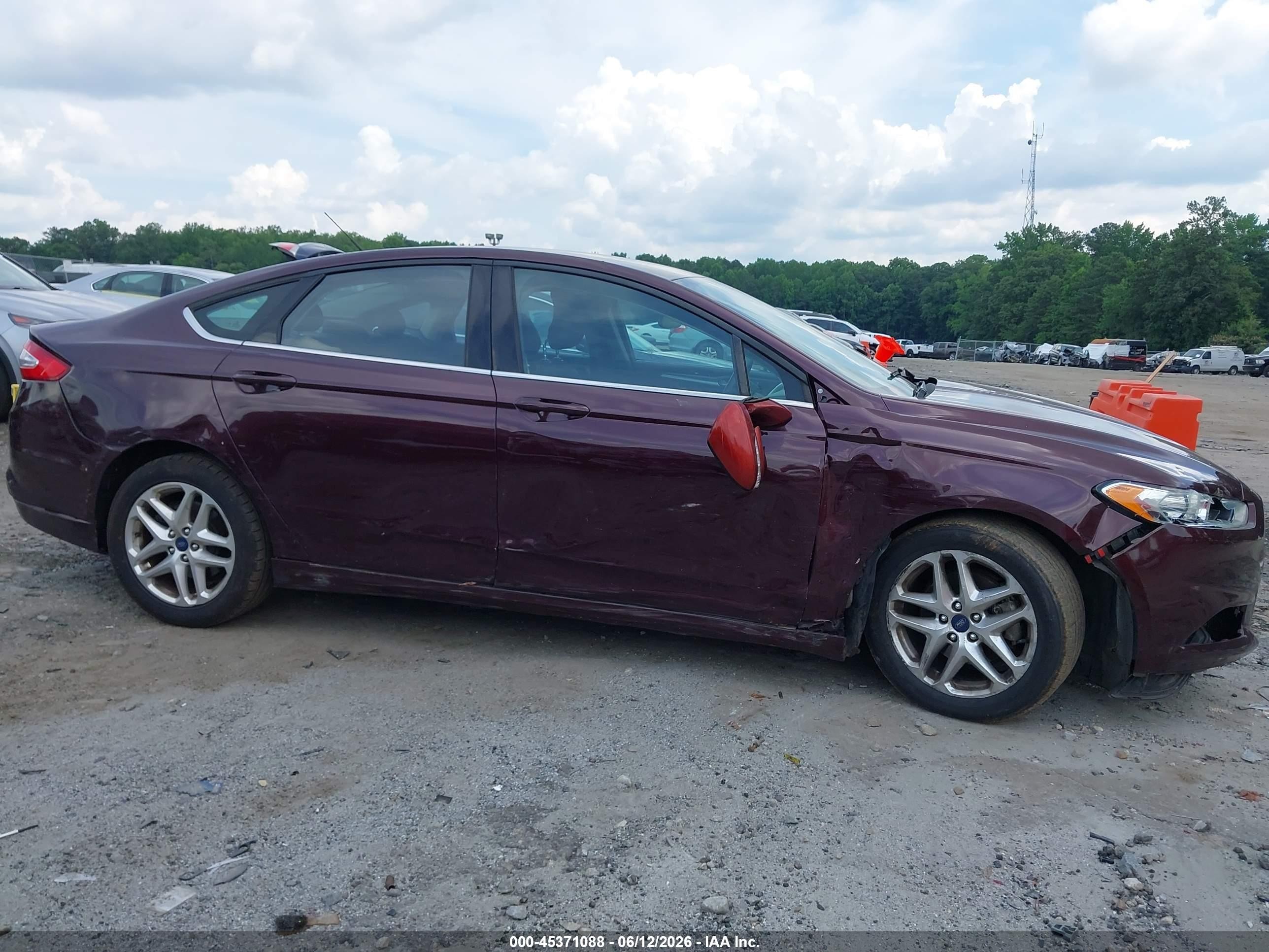 2013 Ford Fusion Se Бордовый vin: 3FA6P0H74DR230207