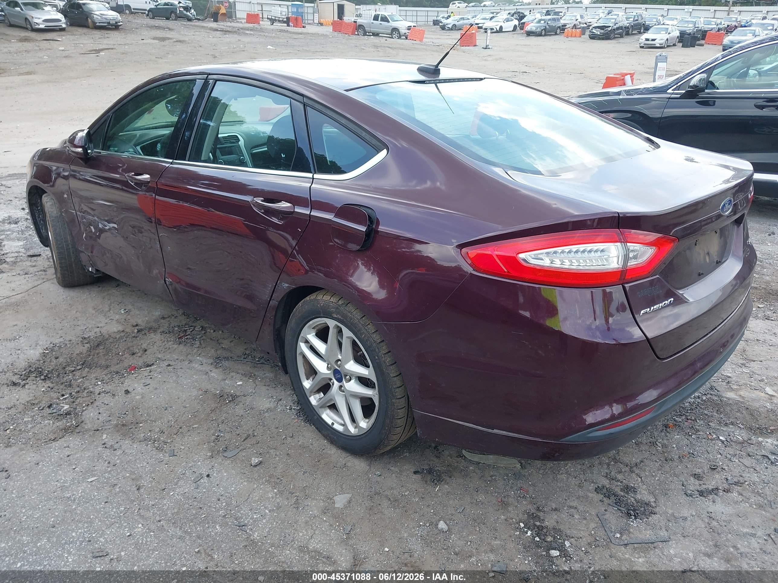 2013 Ford Fusion Se Бордовый vin: 3FA6P0H74DR230207