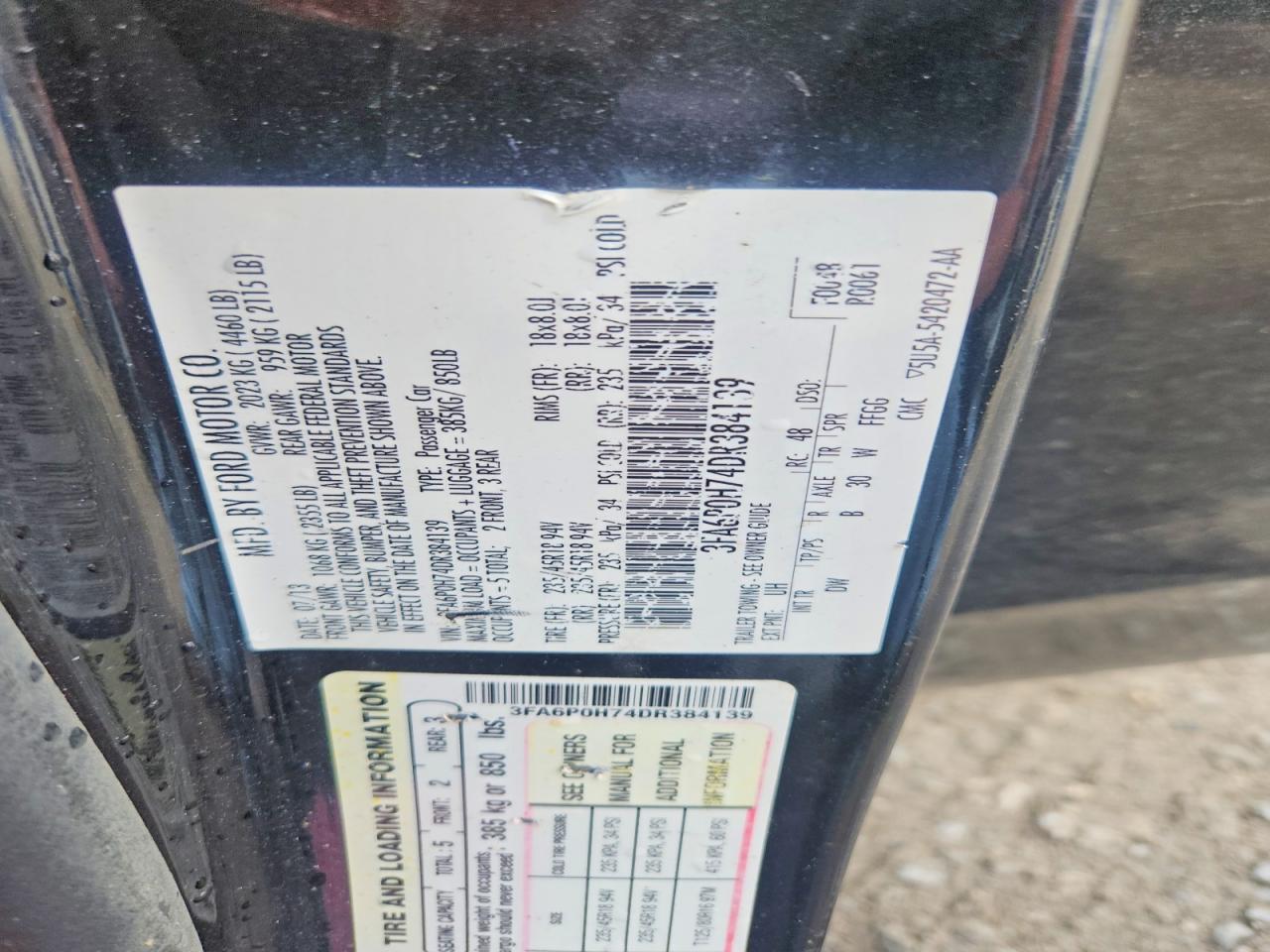 2013 Ford Fusion Se Black vin: 3FA6P0H74DR384139