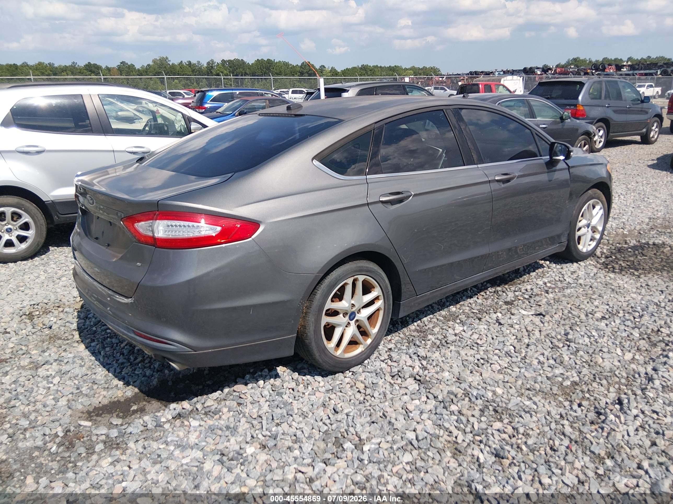 2014 Ford Fusion Se Gray vin: 3FA6P0H74ER117410