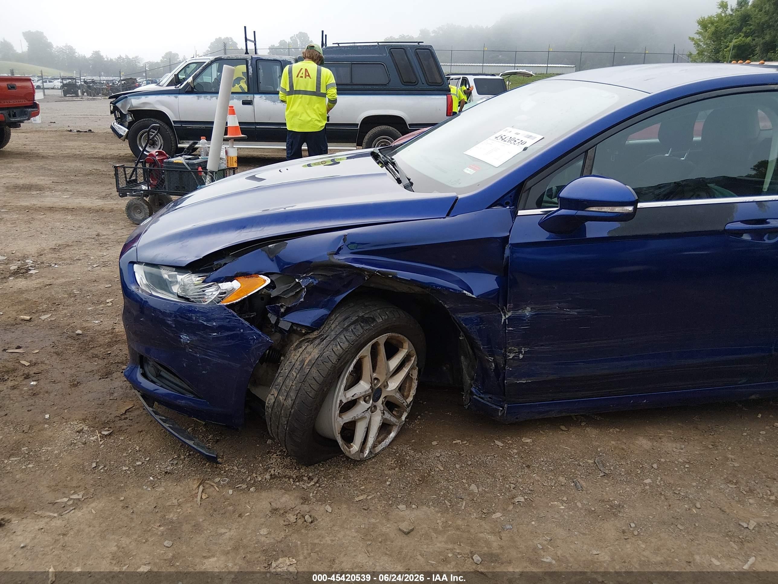 2014 Ford Fusion Se Blue vin: 3FA6P0H74ER124616