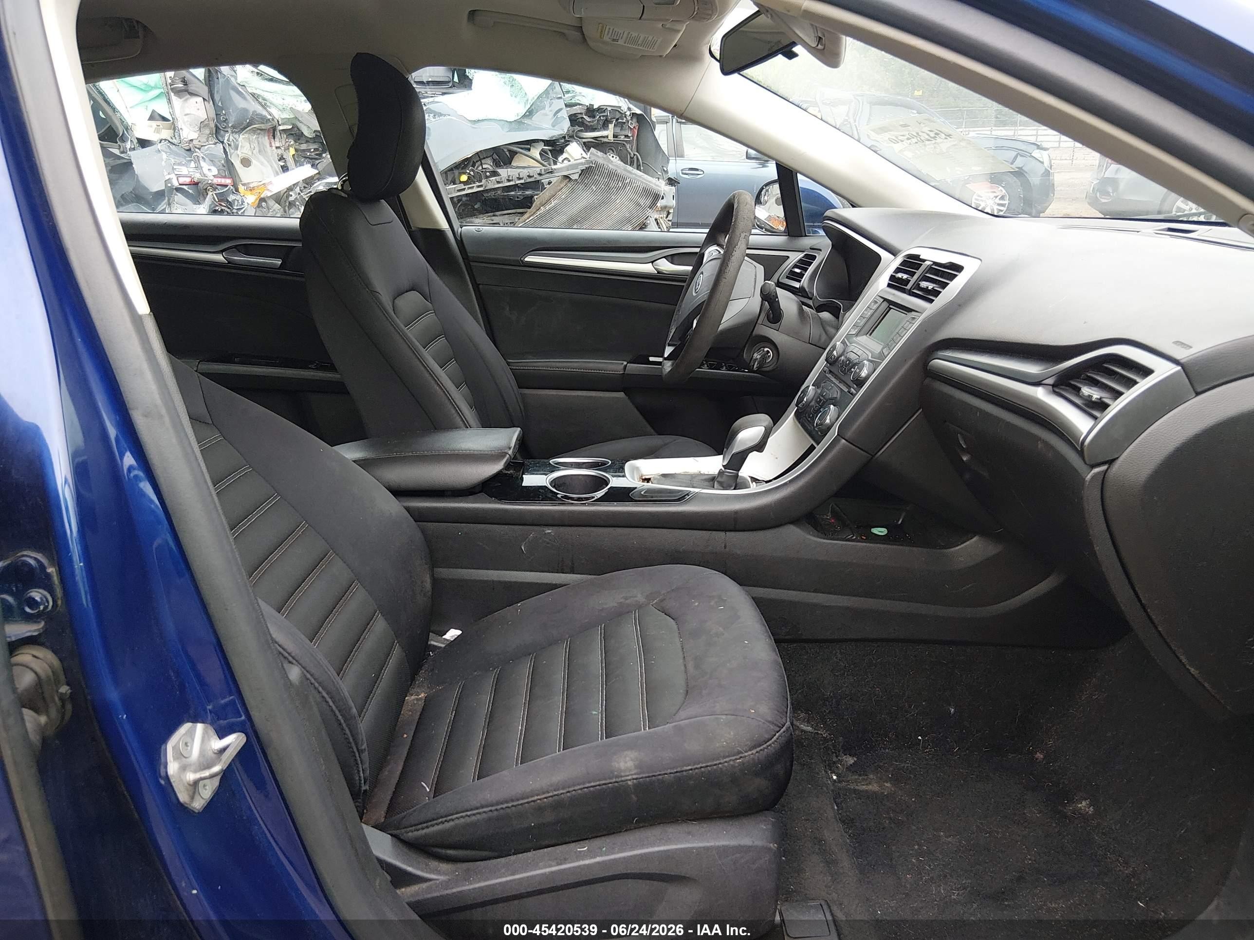 2014 Ford Fusion Se Blue vin: 3FA6P0H74ER124616