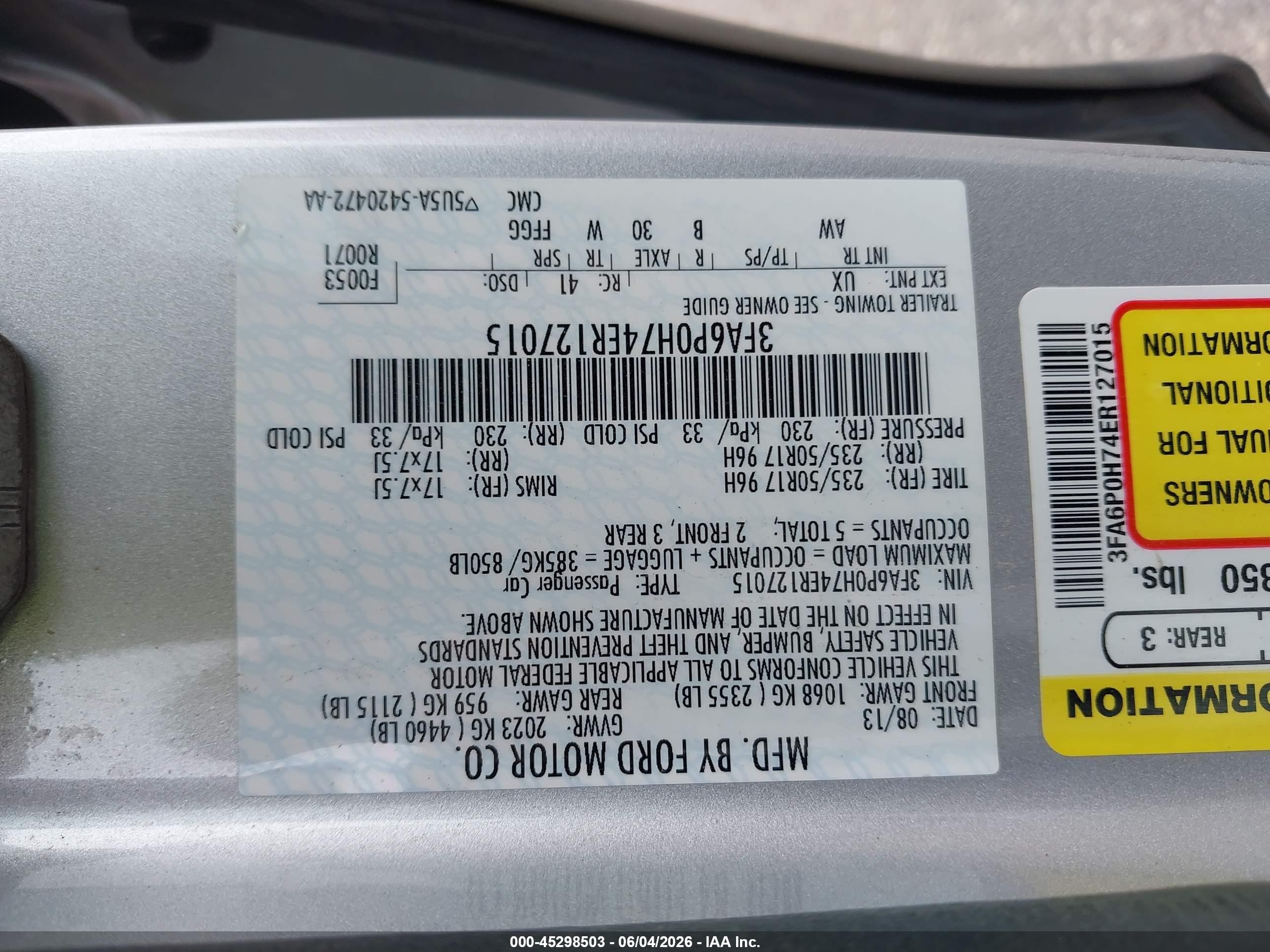 2014 Ford Fusion Se Silver vin: 3FA6P0H74ER127015