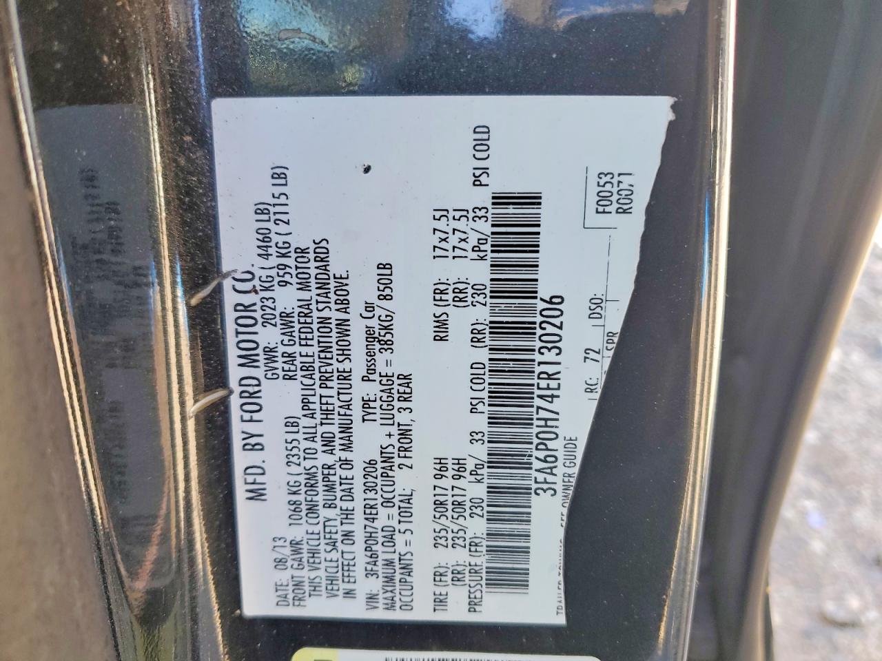 2014 Ford Fusion Se Black vin: 3FA6P0H74ER130206