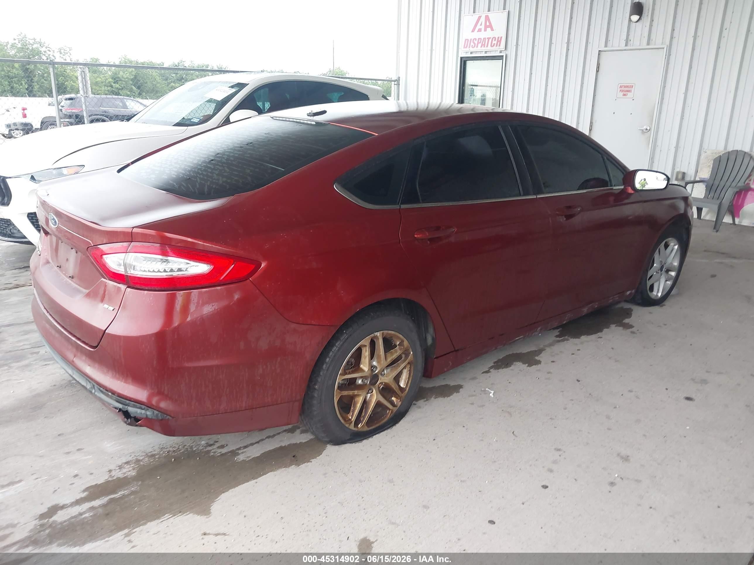 2014 Ford Fusion Se Orange vin: 3FA6P0H74ER175453