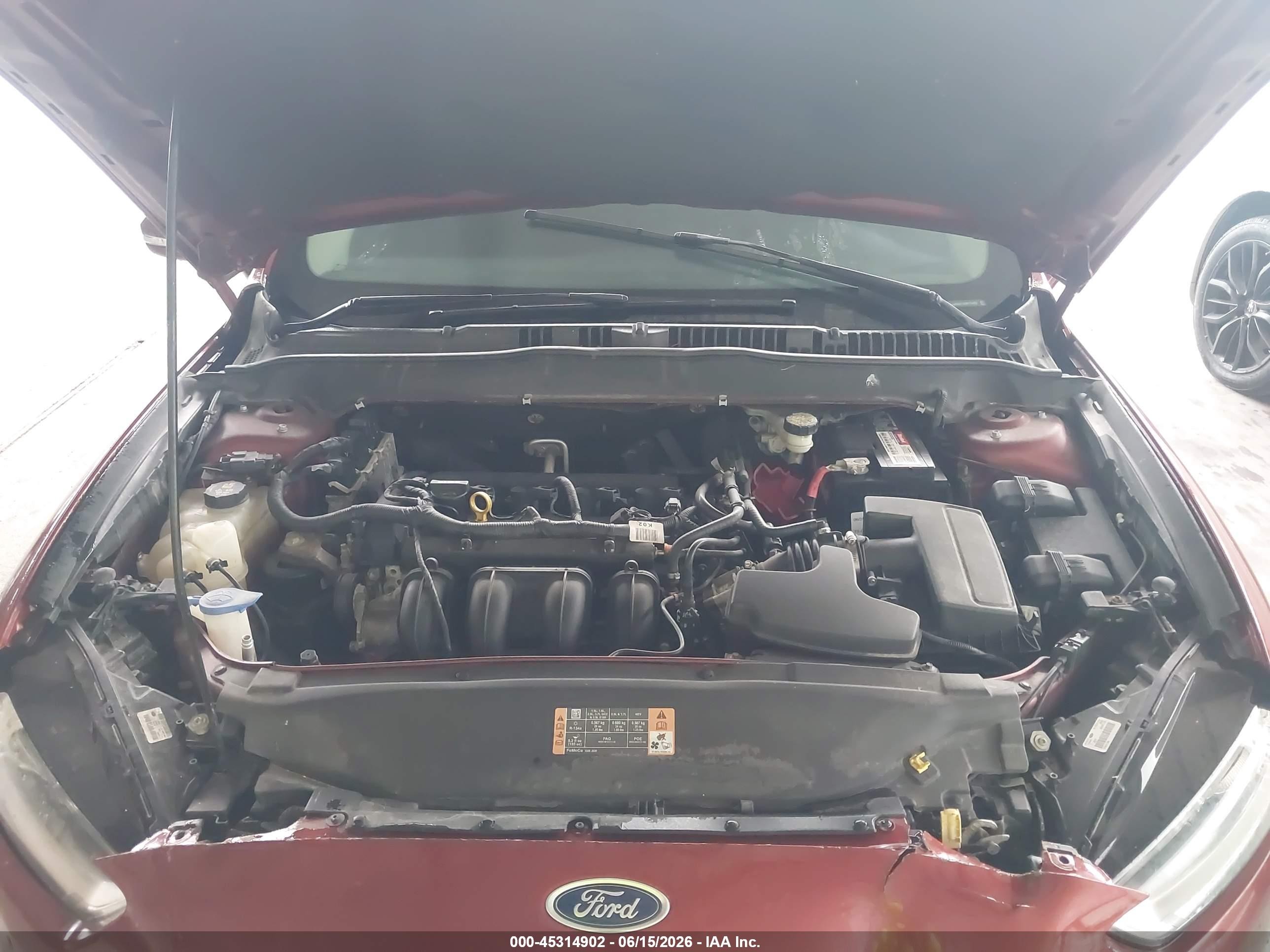 2014 Ford Fusion Se Orange vin: 3FA6P0H74ER175453
