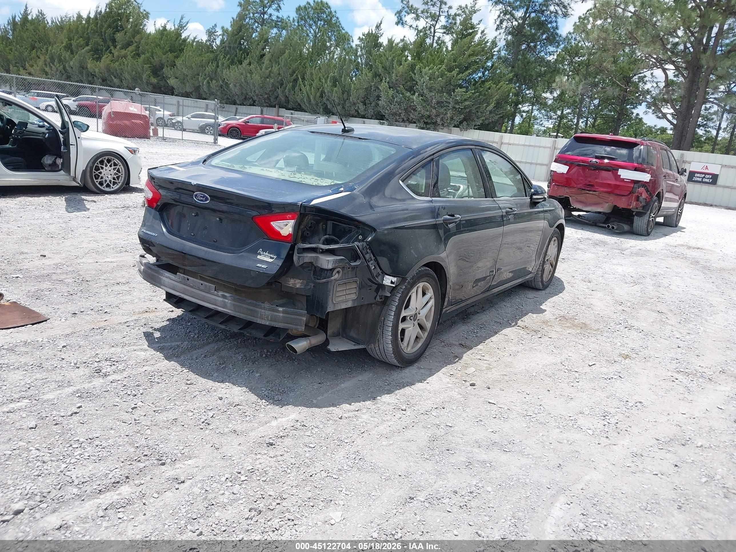 2014 Ford Fusion Se Dark Blue vin: 3FA6P0H74ER252063