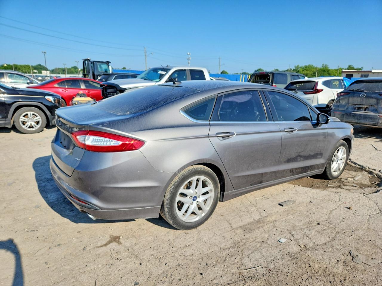 2014 Ford Fusion Se Gray vin: 3FA6P0H74ER256517