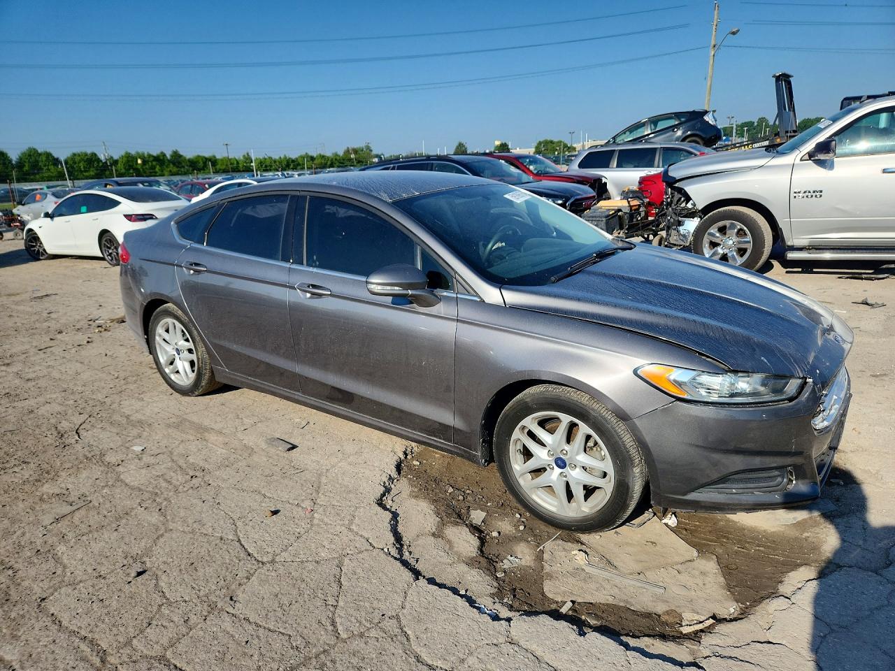 2014 Ford Fusion Se Gray vin: 3FA6P0H74ER256517