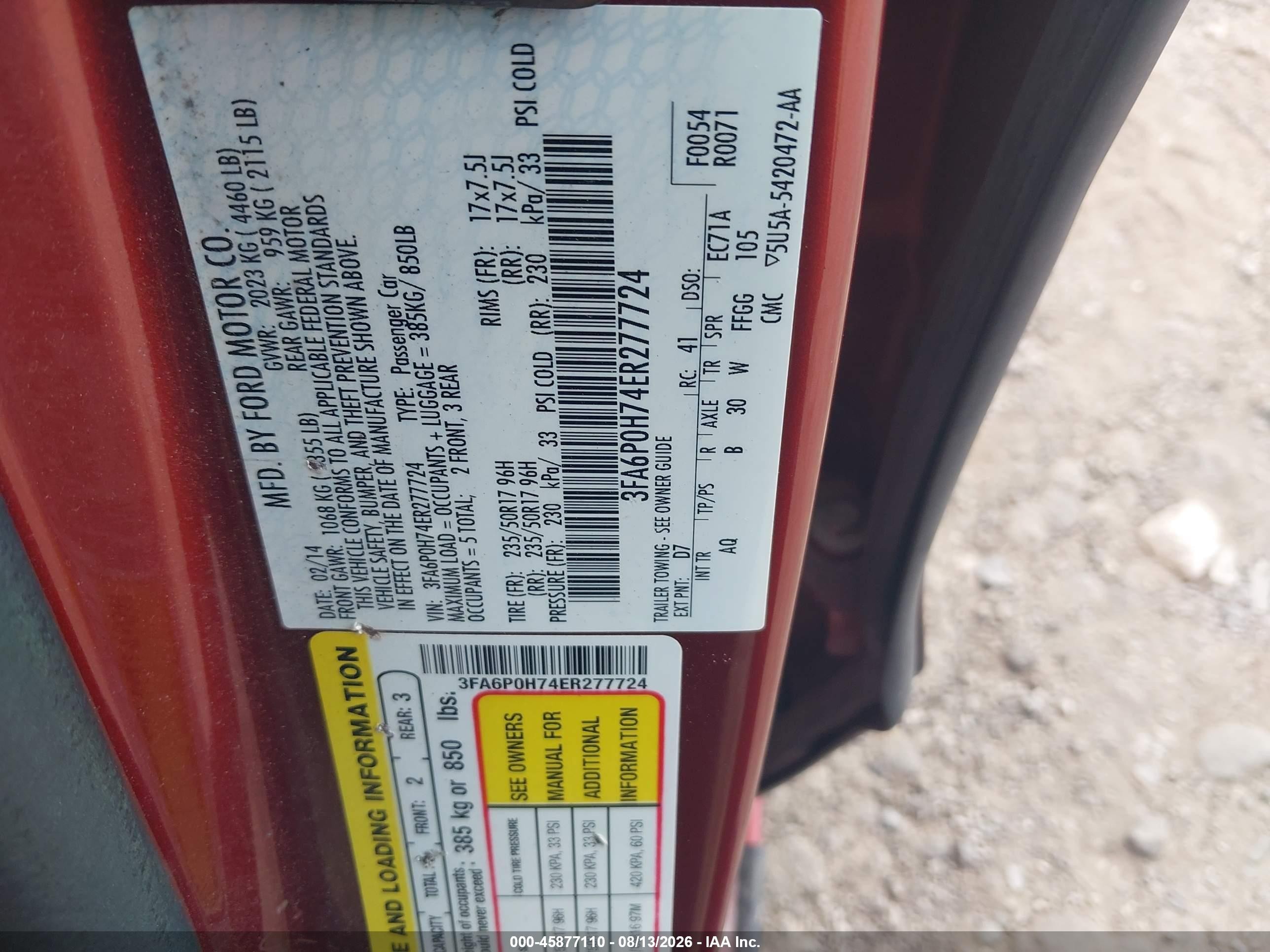 2014 Ford Fusion Se Red vin: 3FA6P0H74ER277724
