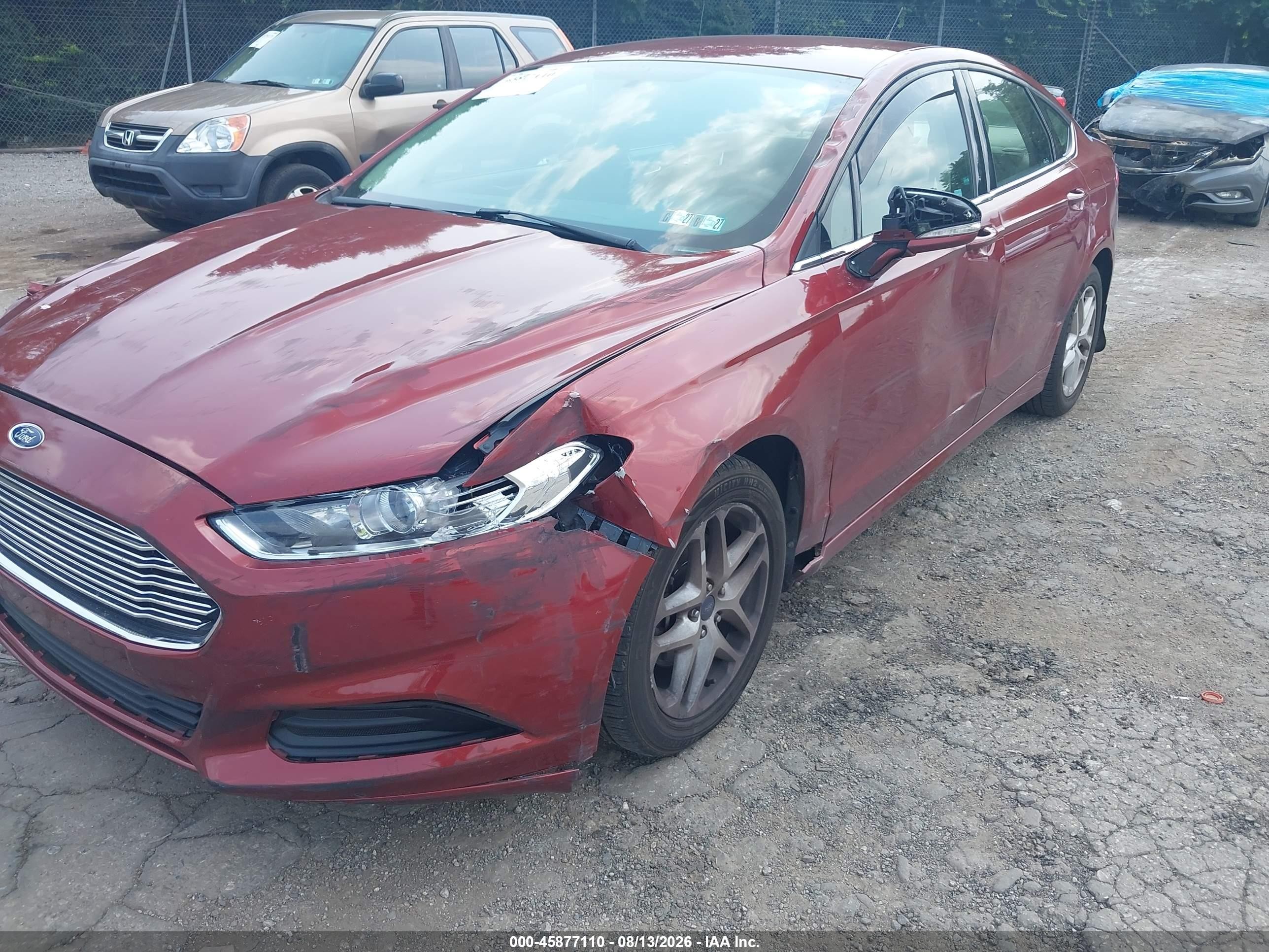 2014 Ford Fusion Se Red vin: 3FA6P0H74ER277724