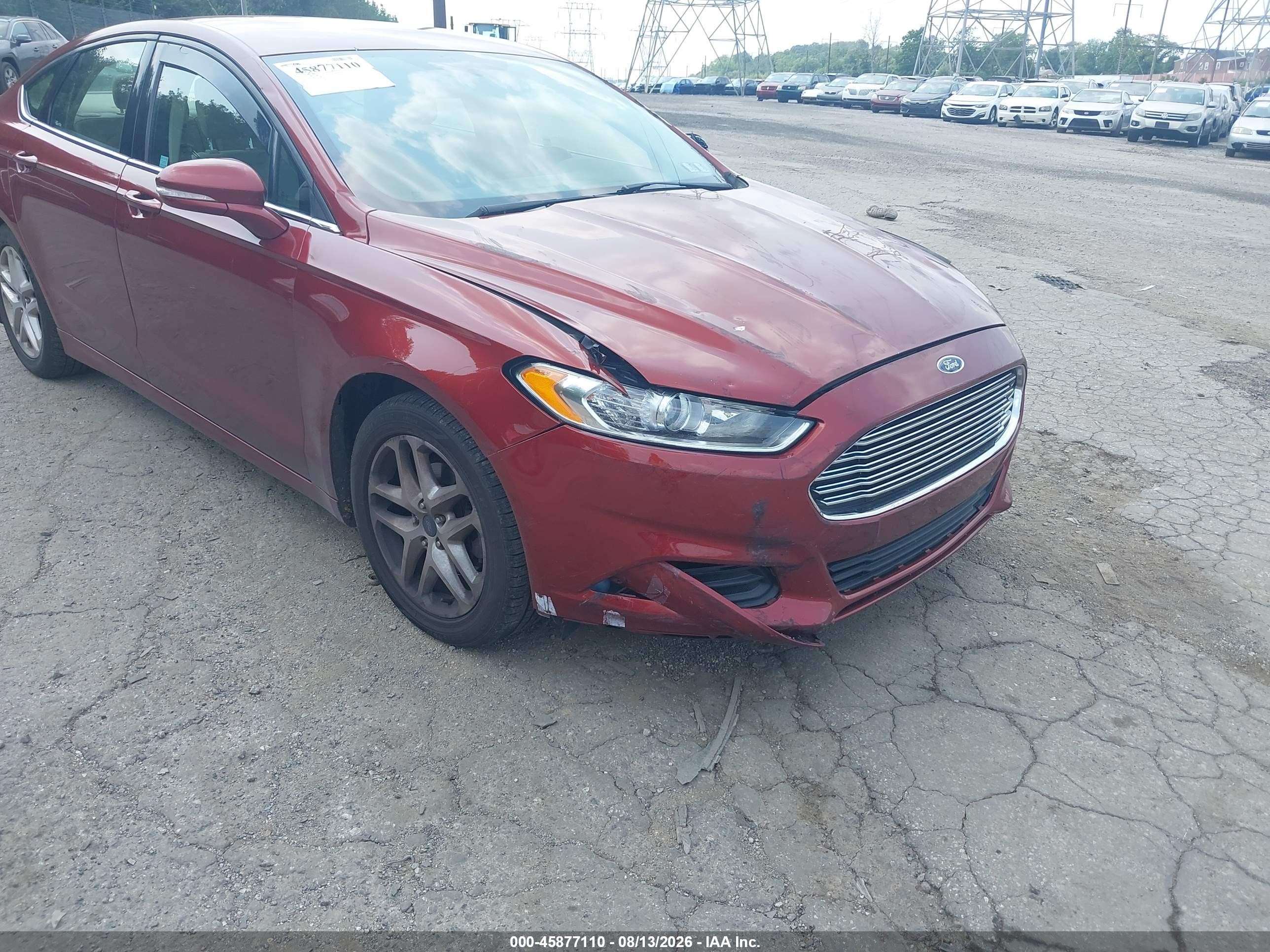 2014 Ford Fusion Se Red vin: 3FA6P0H74ER277724