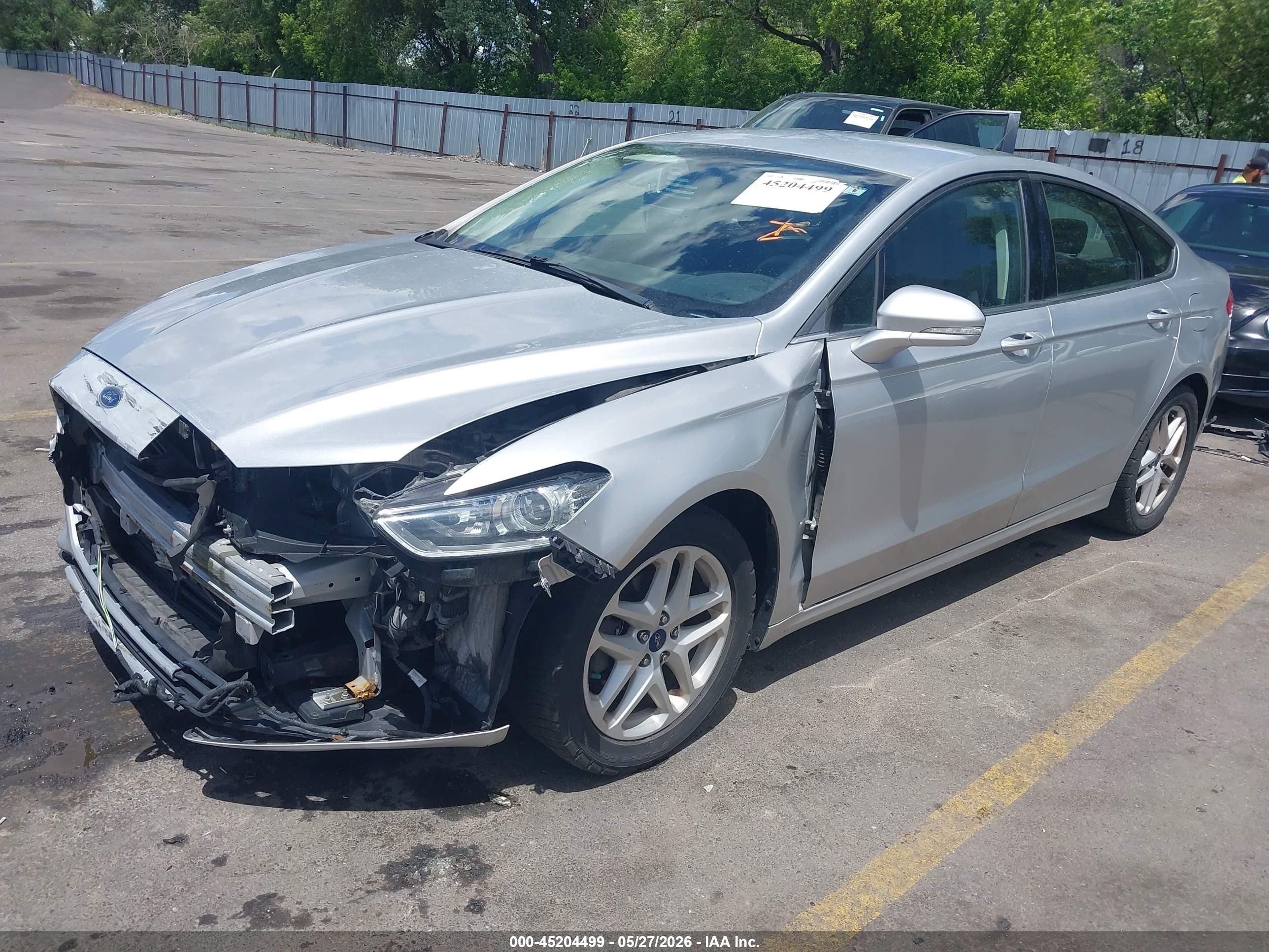 2014 Ford Fusion Se Silver vin: 3FA6P0H74ER284706