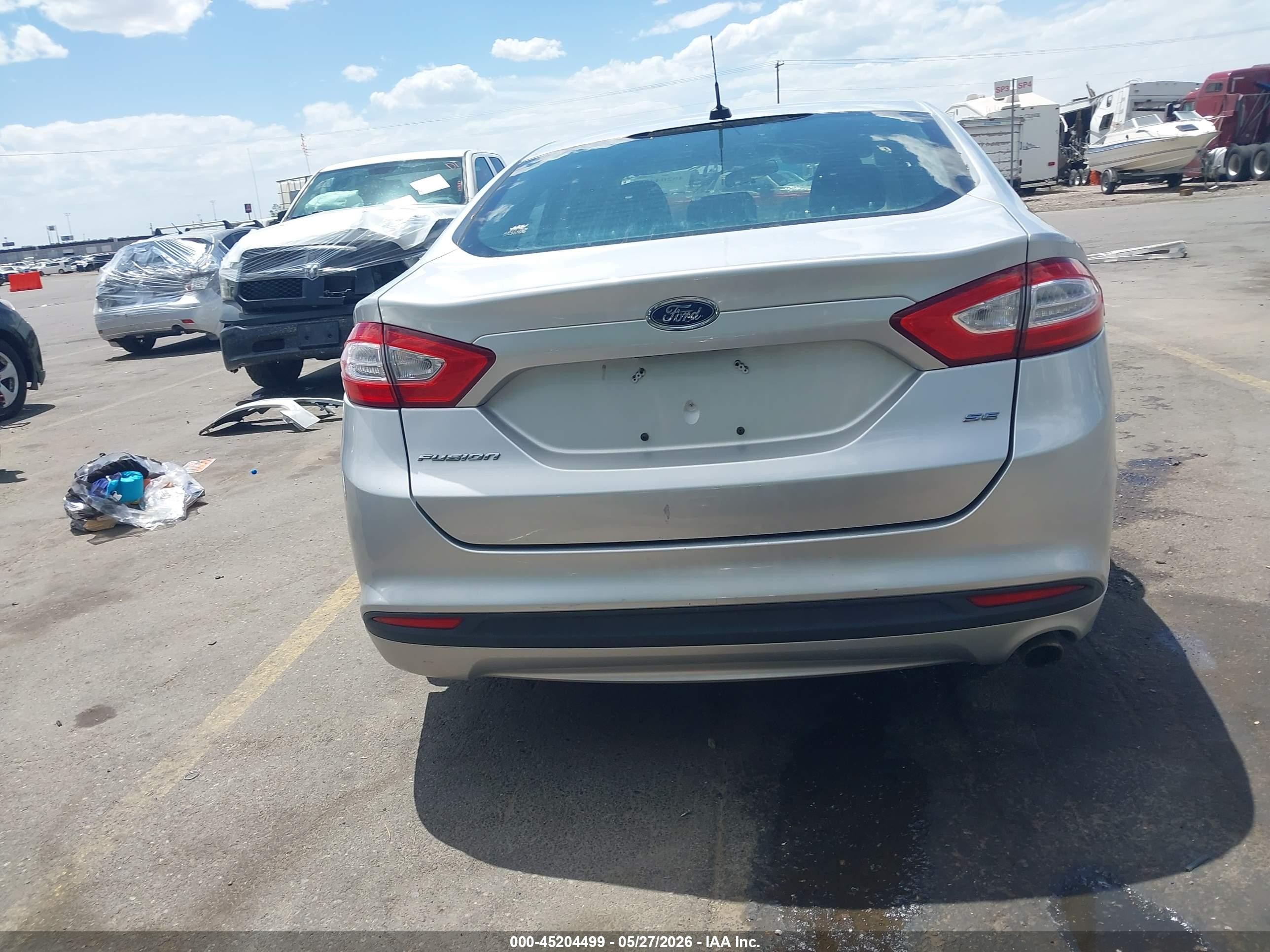 2014 Ford Fusion Se Silver vin: 3FA6P0H74ER284706