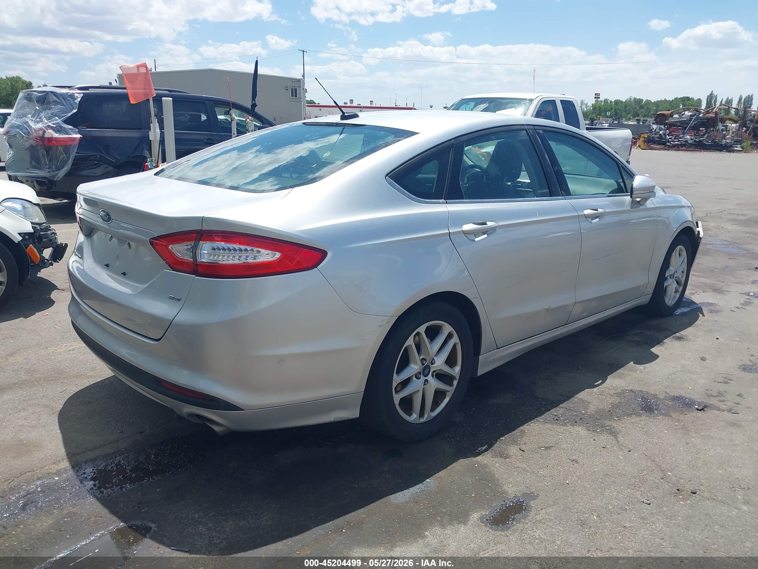 2014 Ford Fusion Se Silver vin: 3FA6P0H74ER284706