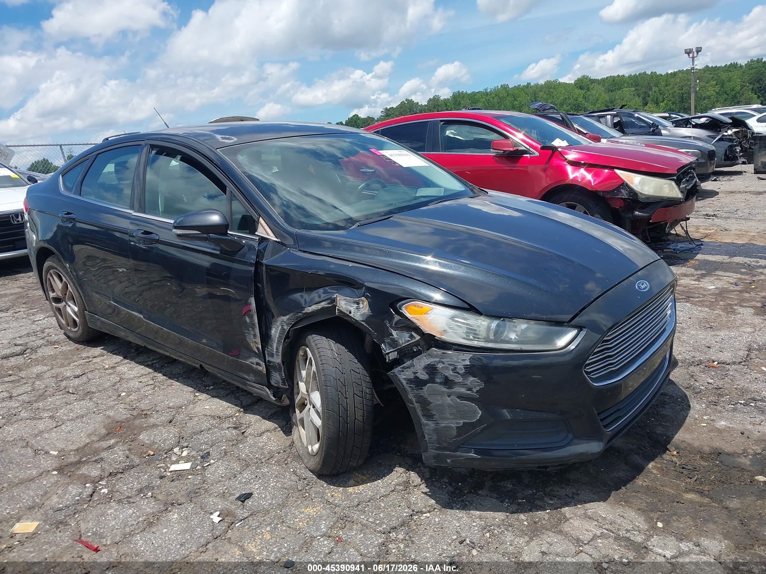 2014 Ford Fusion Se Black vin: 3FA6P0H74ER318403