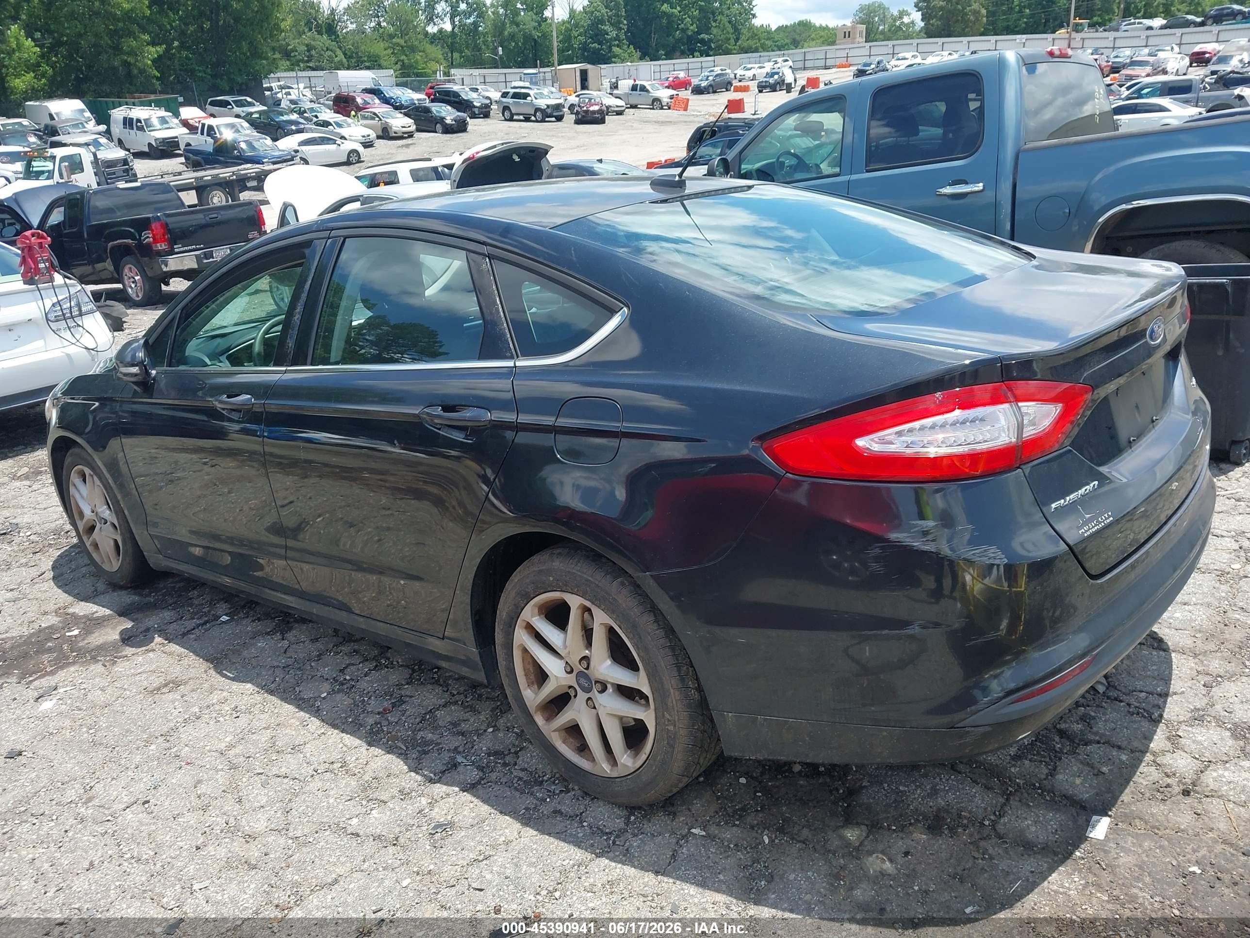 2014 Ford Fusion Se Black vin: 3FA6P0H74ER318403