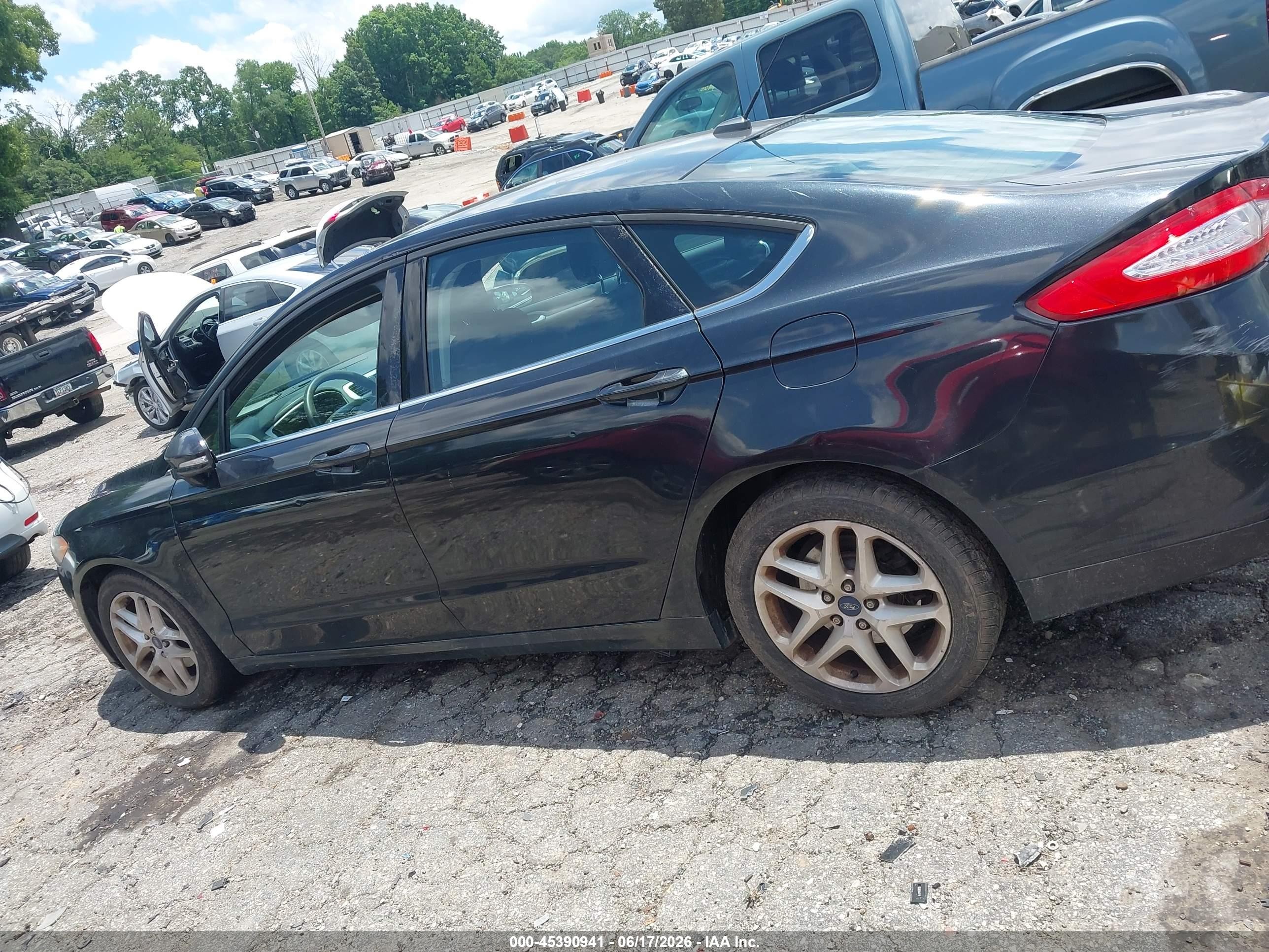 2014 Ford Fusion Se Black vin: 3FA6P0H74ER318403