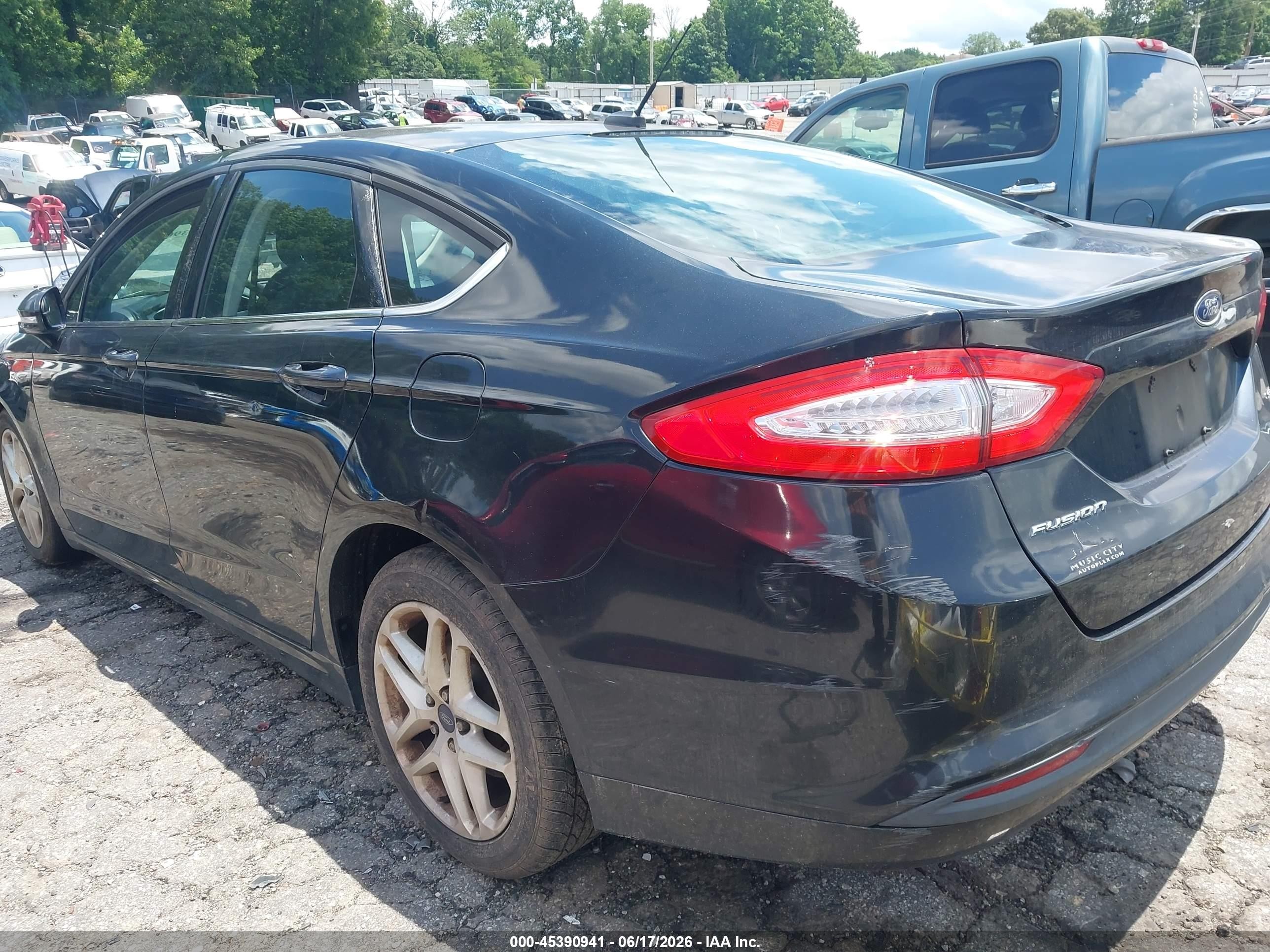 2014 Ford Fusion Se Black vin: 3FA6P0H74ER318403