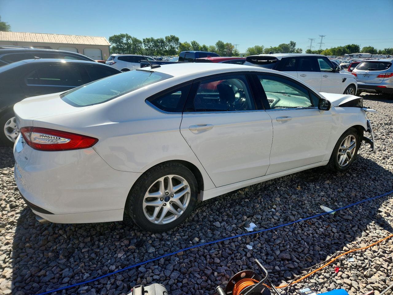 2014 Ford Fusion Se White vin: 3FA6P0H74ER323018